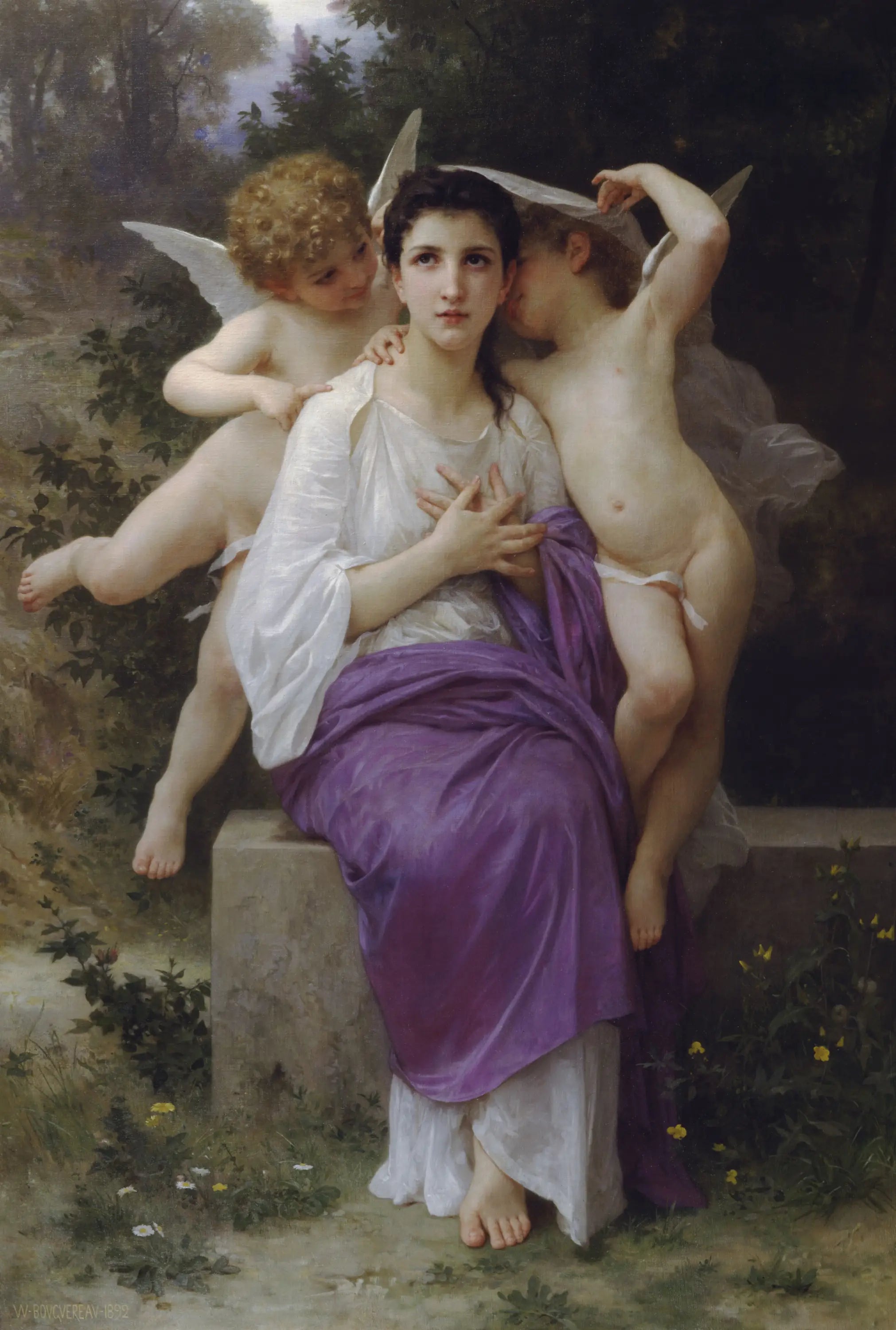 L'Éveil du cœur - Bouguereau image 1 reproduction artisanale de tableau