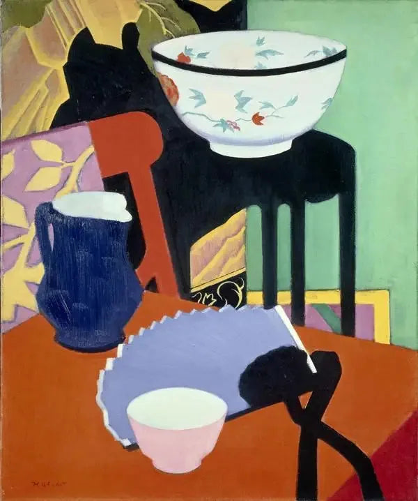 L'éventail bleu - Francis Cadell image 1 reproduction de peinture à l’huile