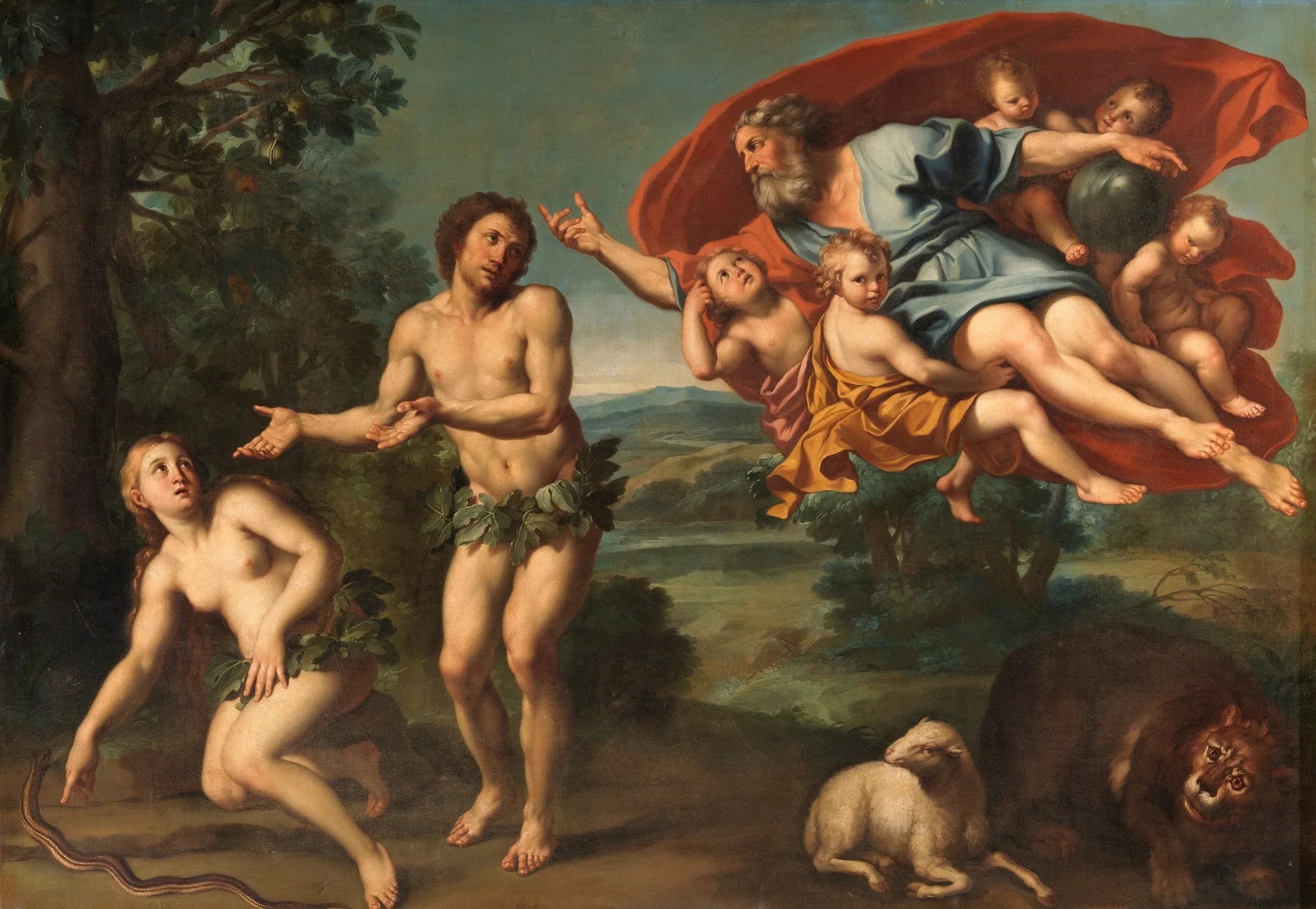 L'expulsion d'Adam et Eve - Domenichino image 1 reproduction réalisée par Alpha Reproduction