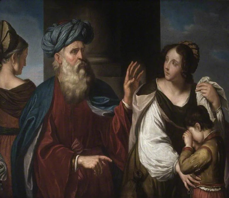 L'expulsion d'Agar et d'Ismaël - Guercino image 1 reproduction d’œuvre d’art à l’huile