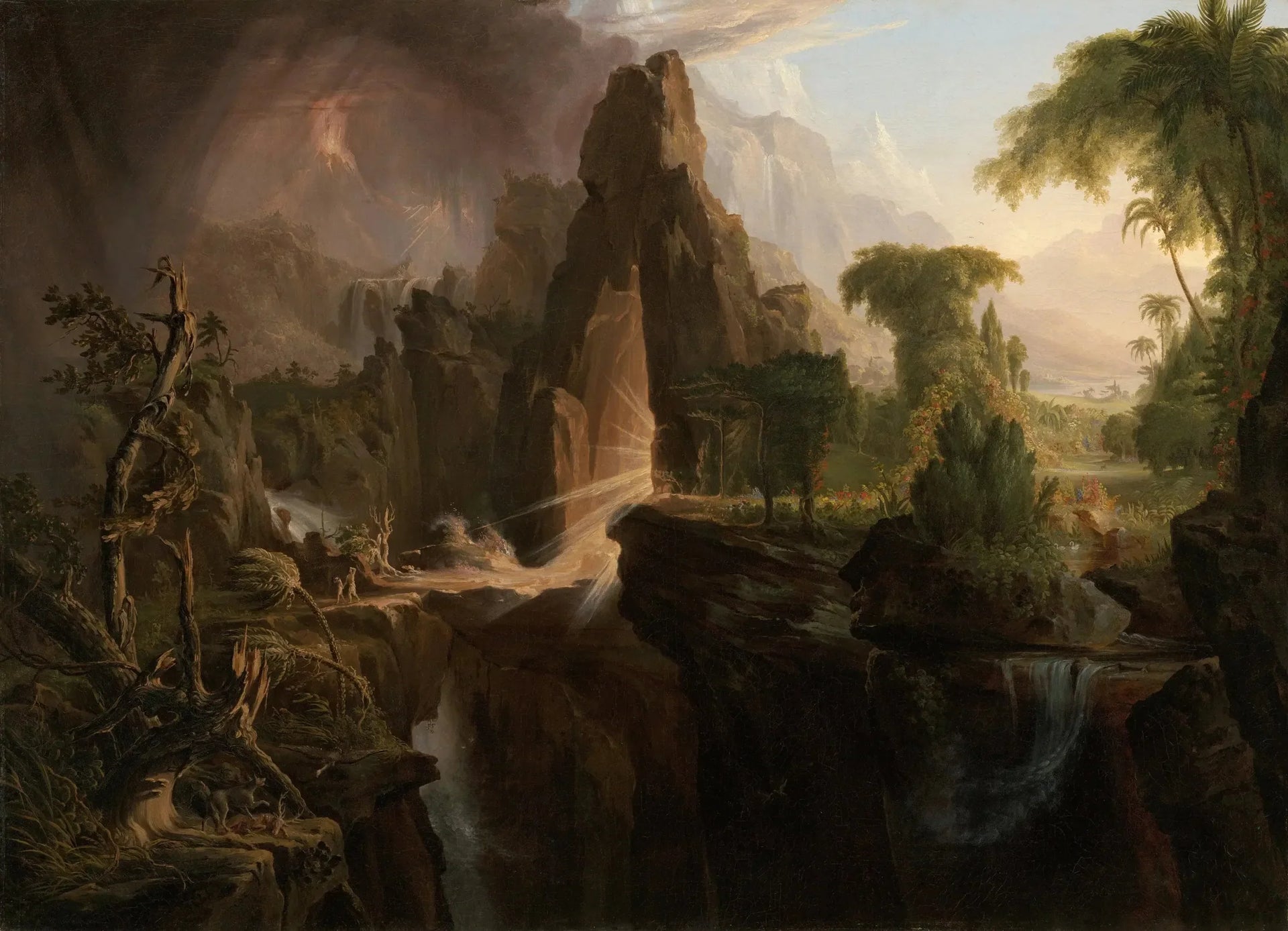 L'Expulsion du jardin d'Éden - Thomas Cole image 1 reproduction artisanale de tableau