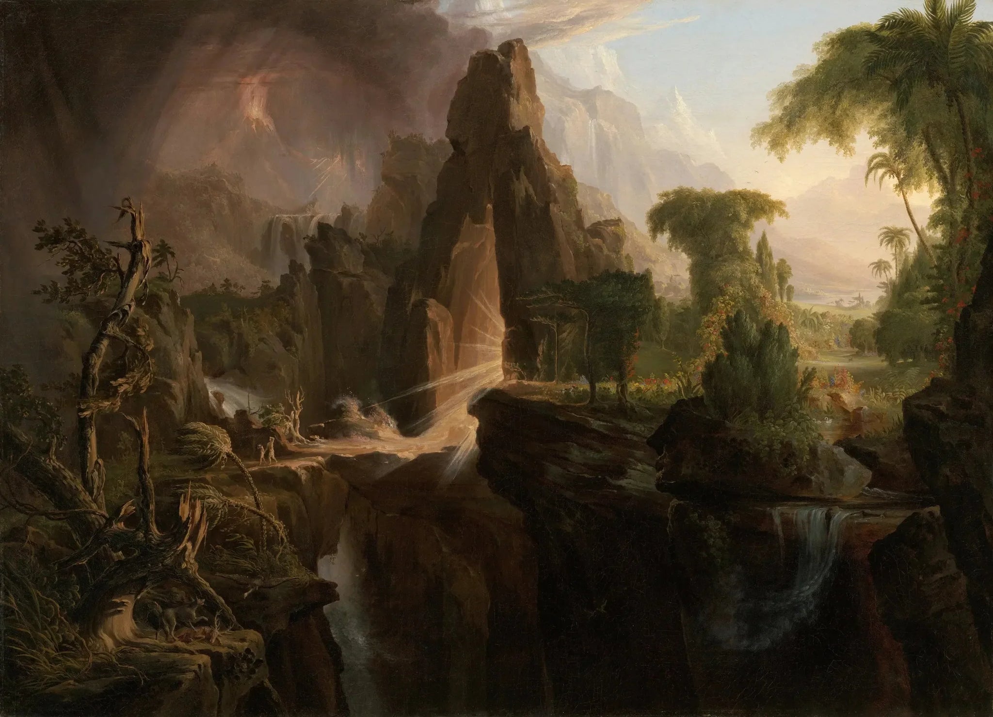 L'Expulsion du jardin d'Éden - Thomas Cole image 1 reproduction artisanale de tableau