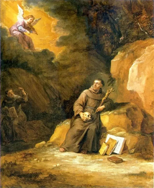 L'Extase de Saint-François. - David Teniers le Jeune image 1 copie peinte à la main à l’huile