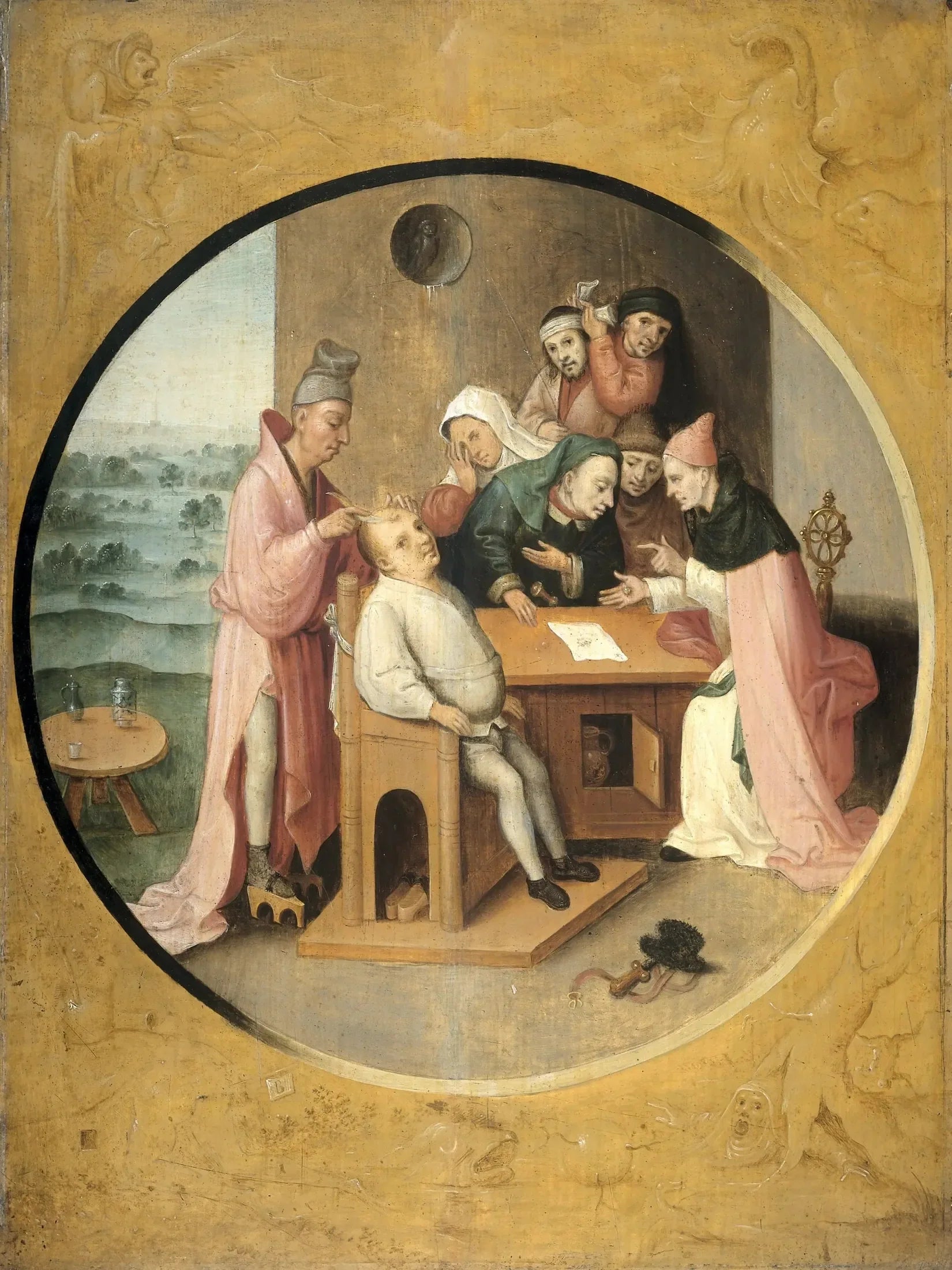 L'extraction de la Pierre de folie - Hieronymus Bosch image 1 tableau peint à l’huile sur toile