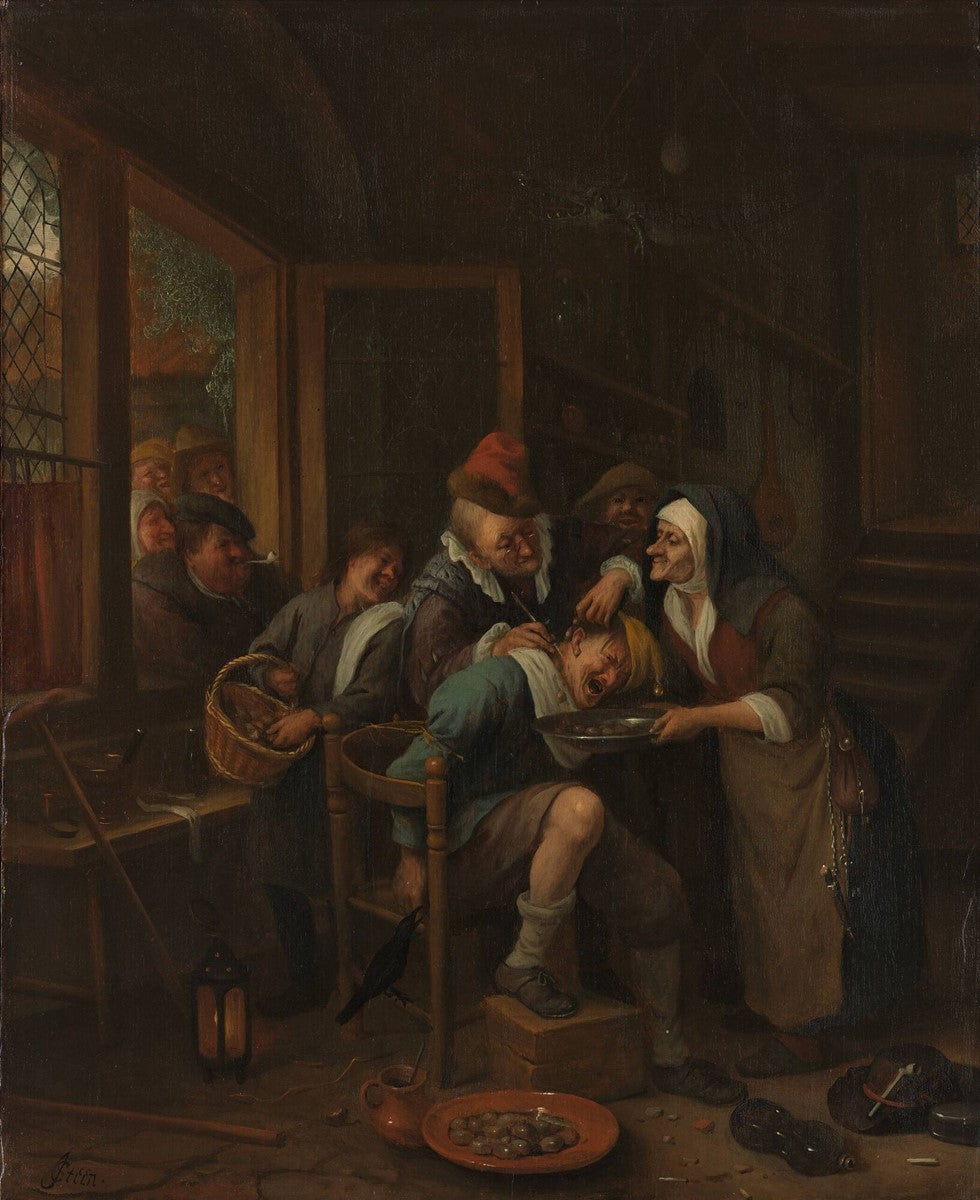 L'extraction de la Pierre de folie - Jan Steen image 1 copie peinte à la main à l’huile