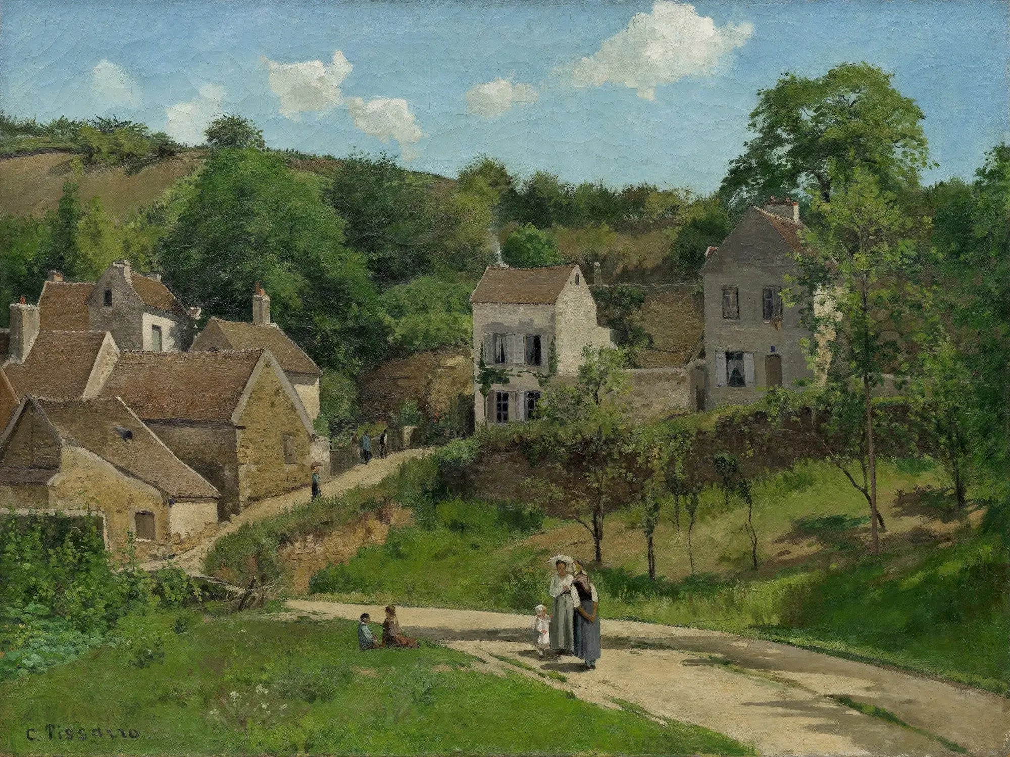 L'Hermitage à Pontoise, Les côteaux de l'Hermitage, Pontoise - Camille Pissarro image 1 reproduction réalisée par Alpha Reproduction