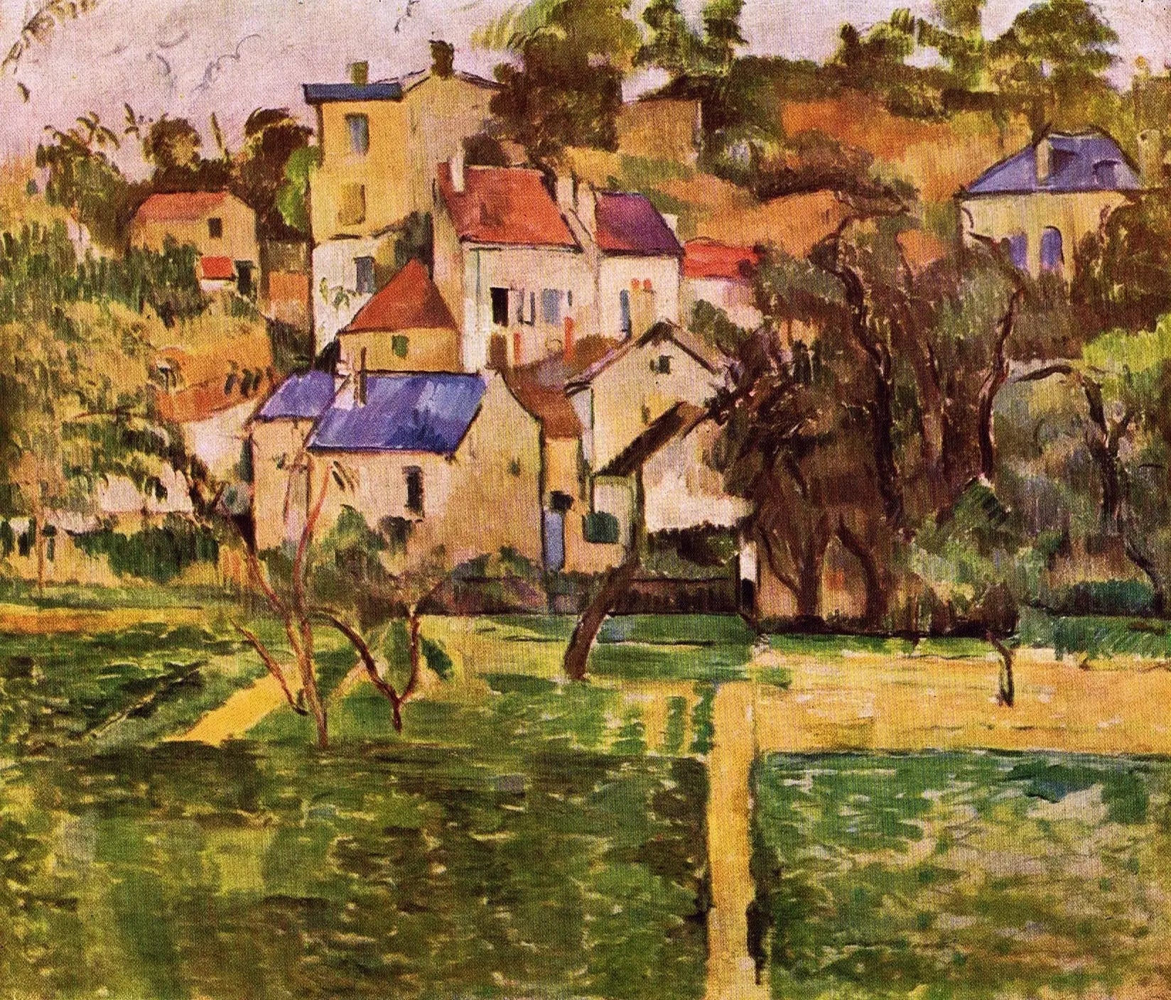 L'Hermitage à Pontoise - Paul Cézanne image 1 copie peinte à la main à l’huile