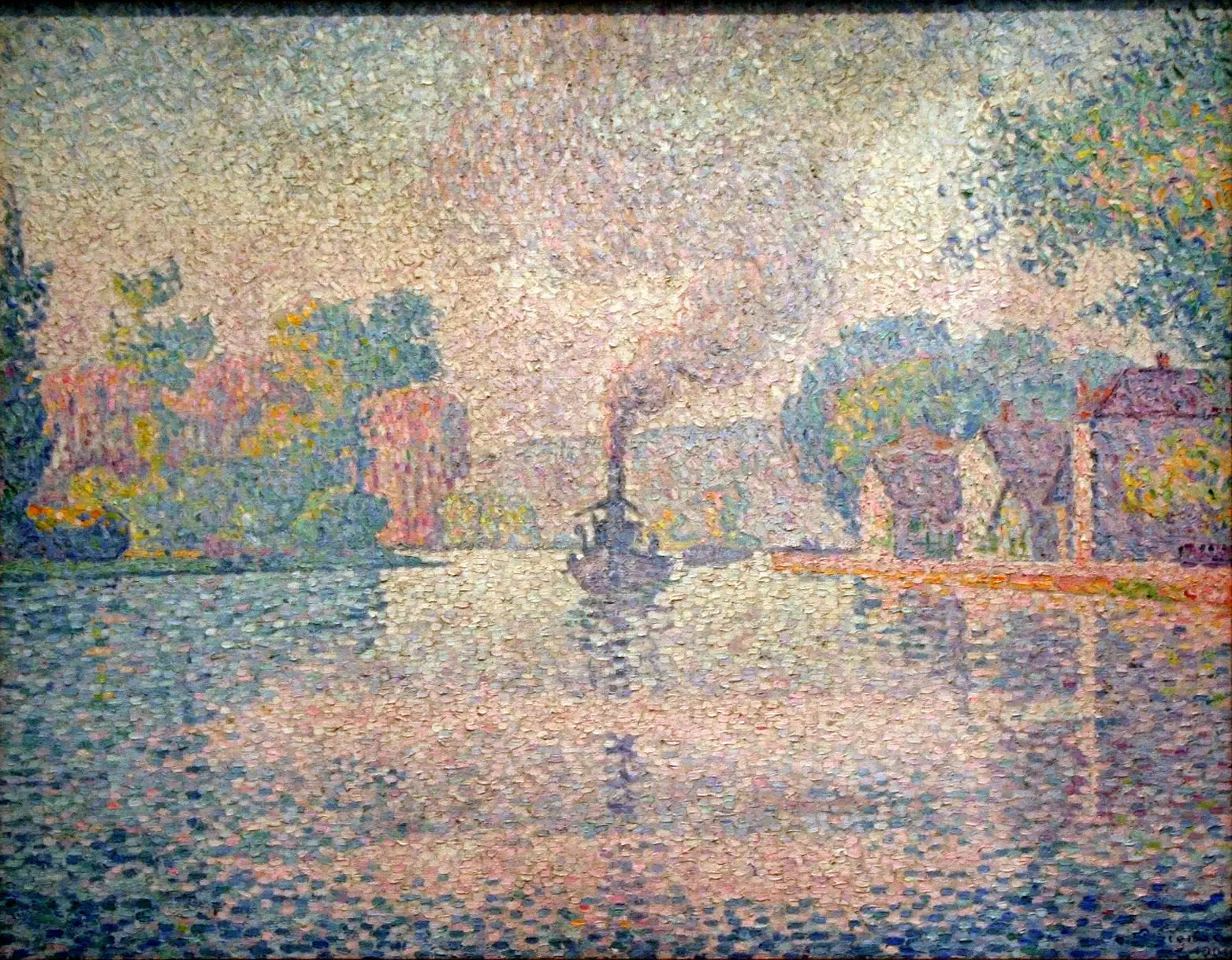L'Hirondelle sur la Seine - Paul Signac image 1 copie de tableau peinte à la main