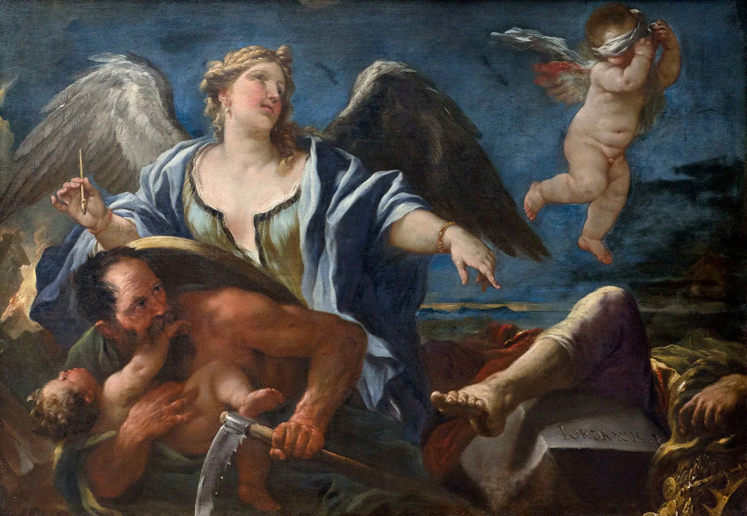 L'Histoire et le Temps - Luca Giordano image 1 tableau peint à l’huile sur toile