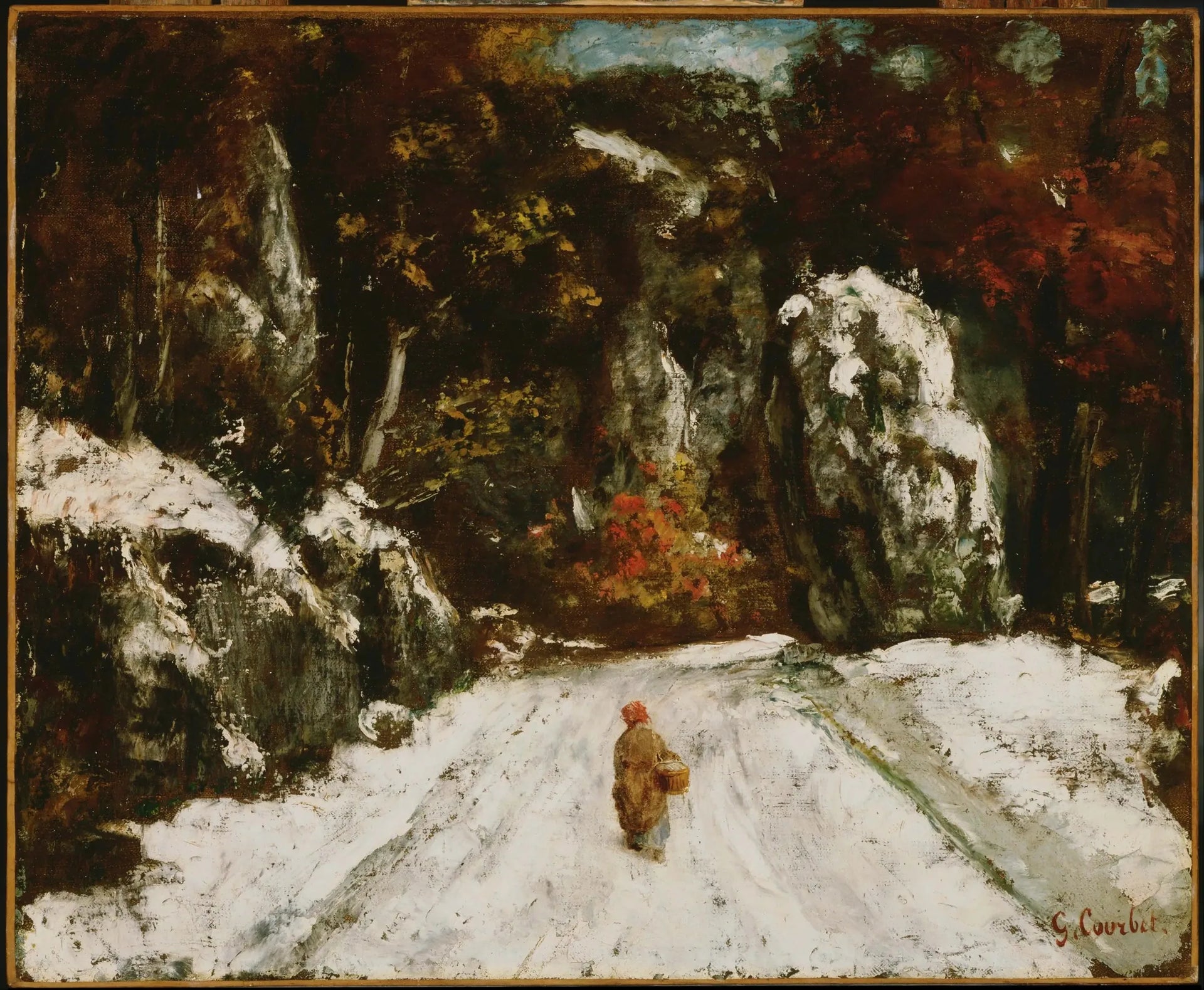 L'hiver dans le Jura - Gustave Courbet image 1 reproduction artisanale de tableau
