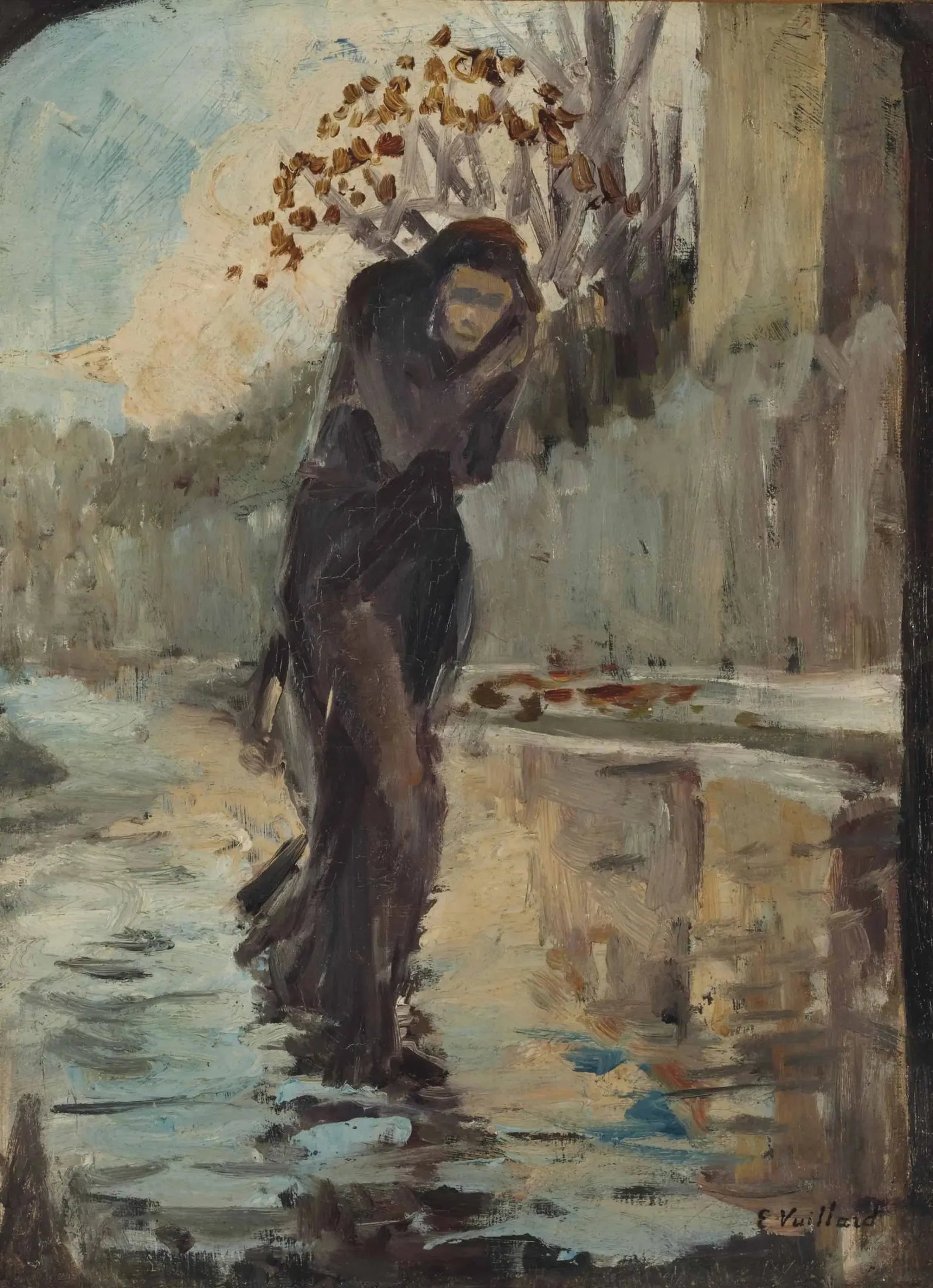 L'hiver - Édouard Vuillard image 1 copie peinte à la main à l’huile