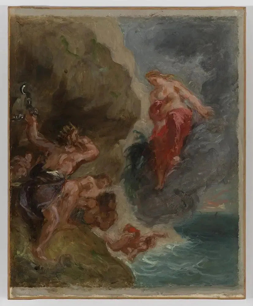 L'Hiver. Junon implore Éole - Eugène Delacroix image 1 tableau peint à l’huile sur toile