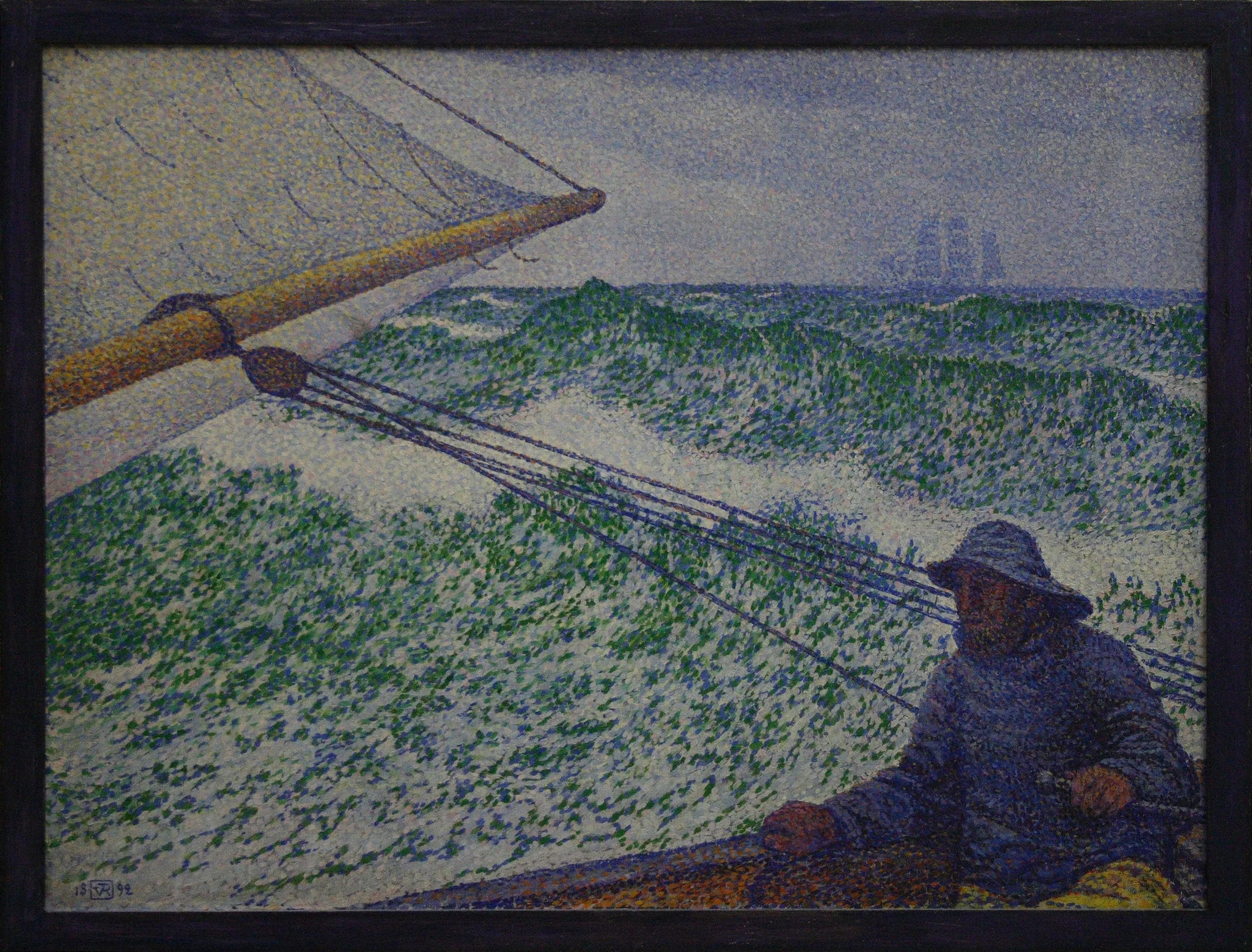 L'Homme à la barre - Théo van Rysselberghe image 1 copie peinte à la main à l’huile