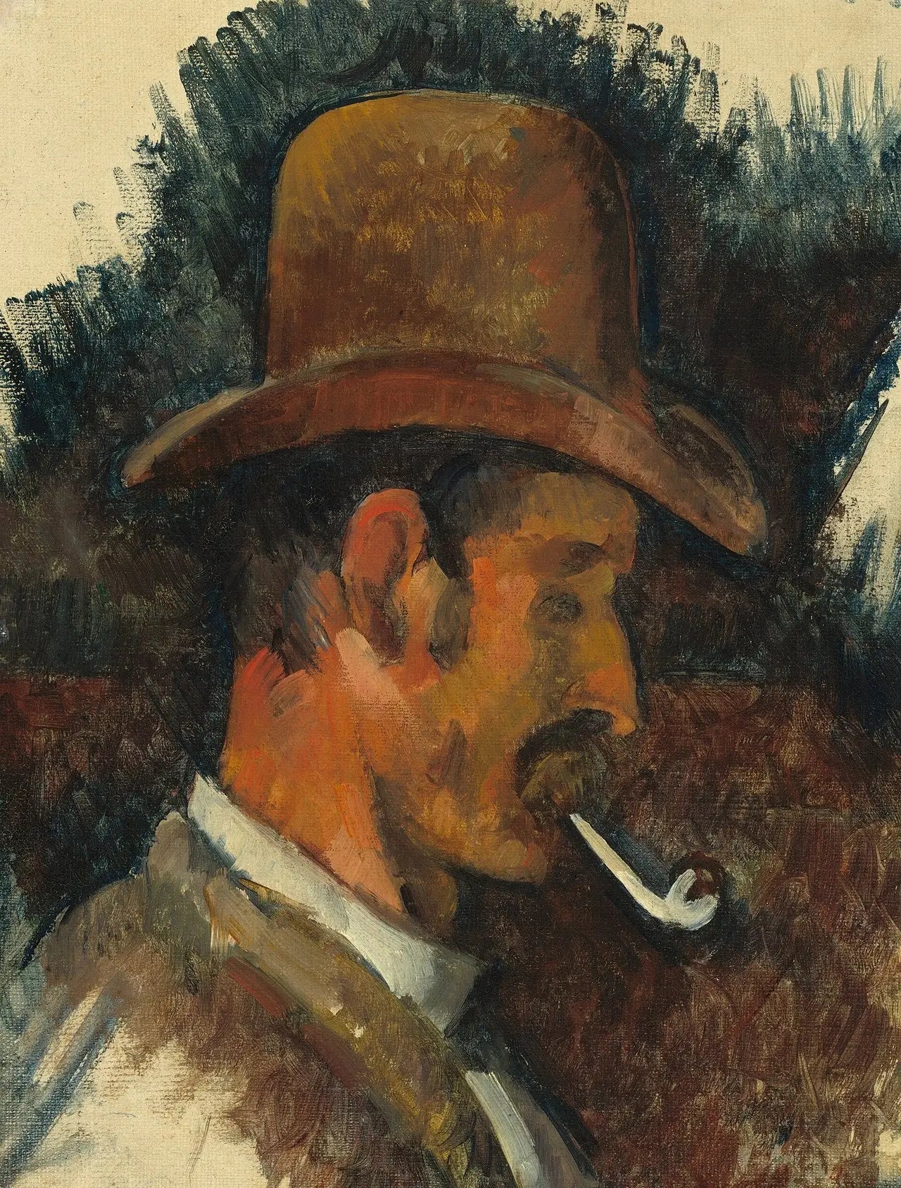 L'Homme à la pipe - Paul Cézanne image 1 reproduction de peinture à l’huile