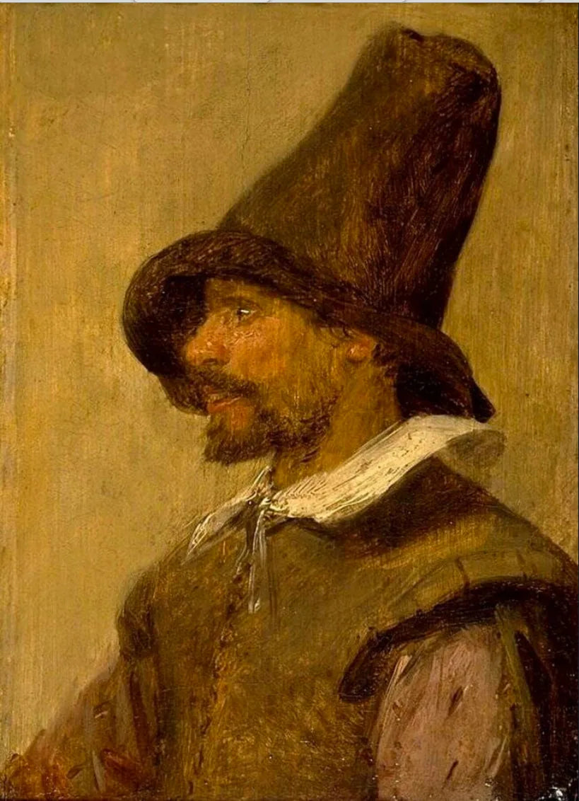 L'homme au chapeau pointu - Adriaen Brouwer image 1 reproduction de peinture à l’huile