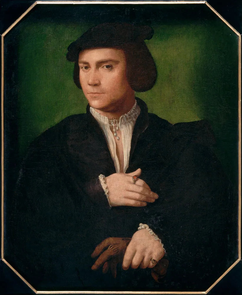 L'Homme au gant - Joos van Cleve image 1 copie de tableau peinte à la main