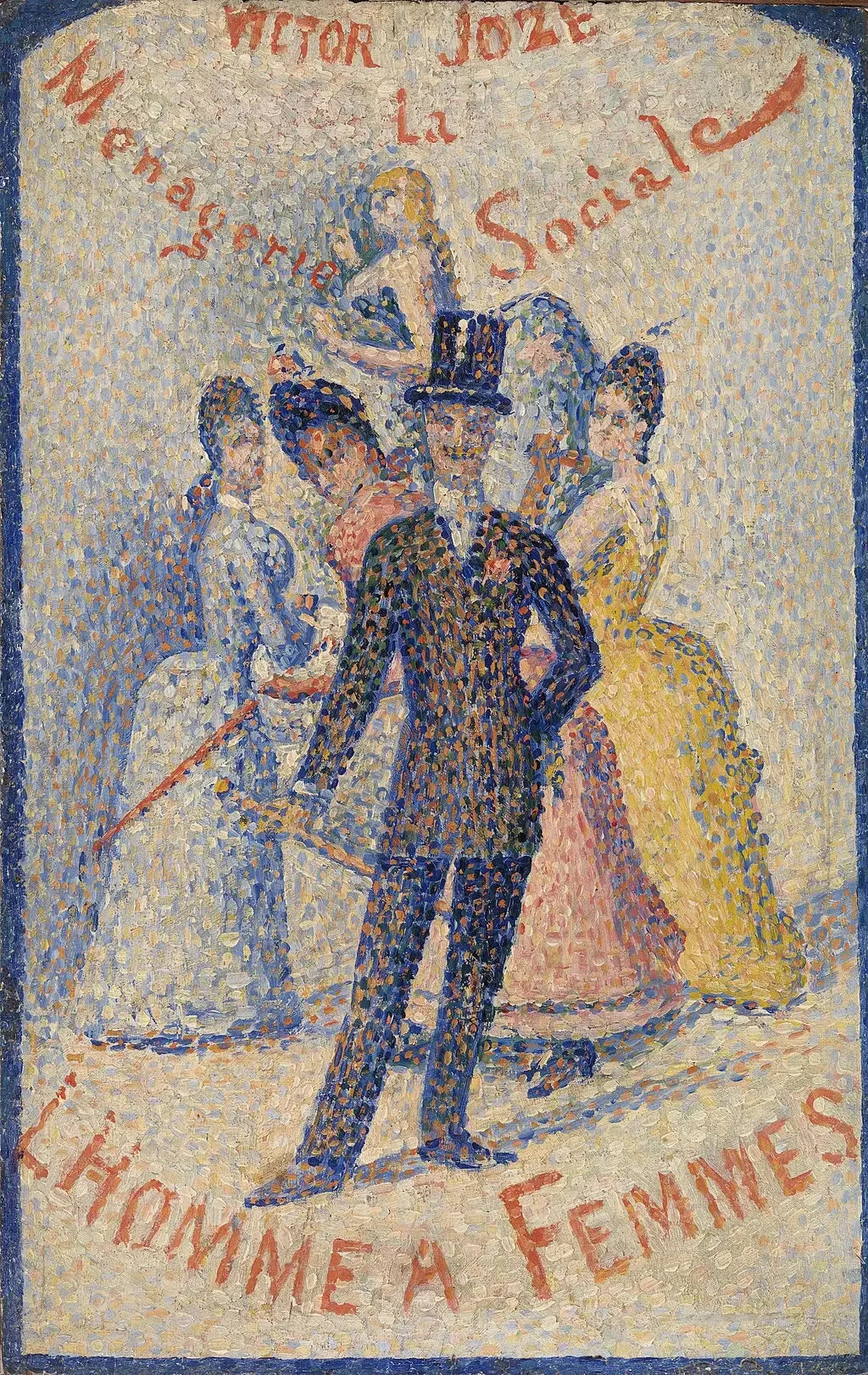 L'Homme aux femmes - Georges Seurat image 1 copie peinte à la main à l’huile
