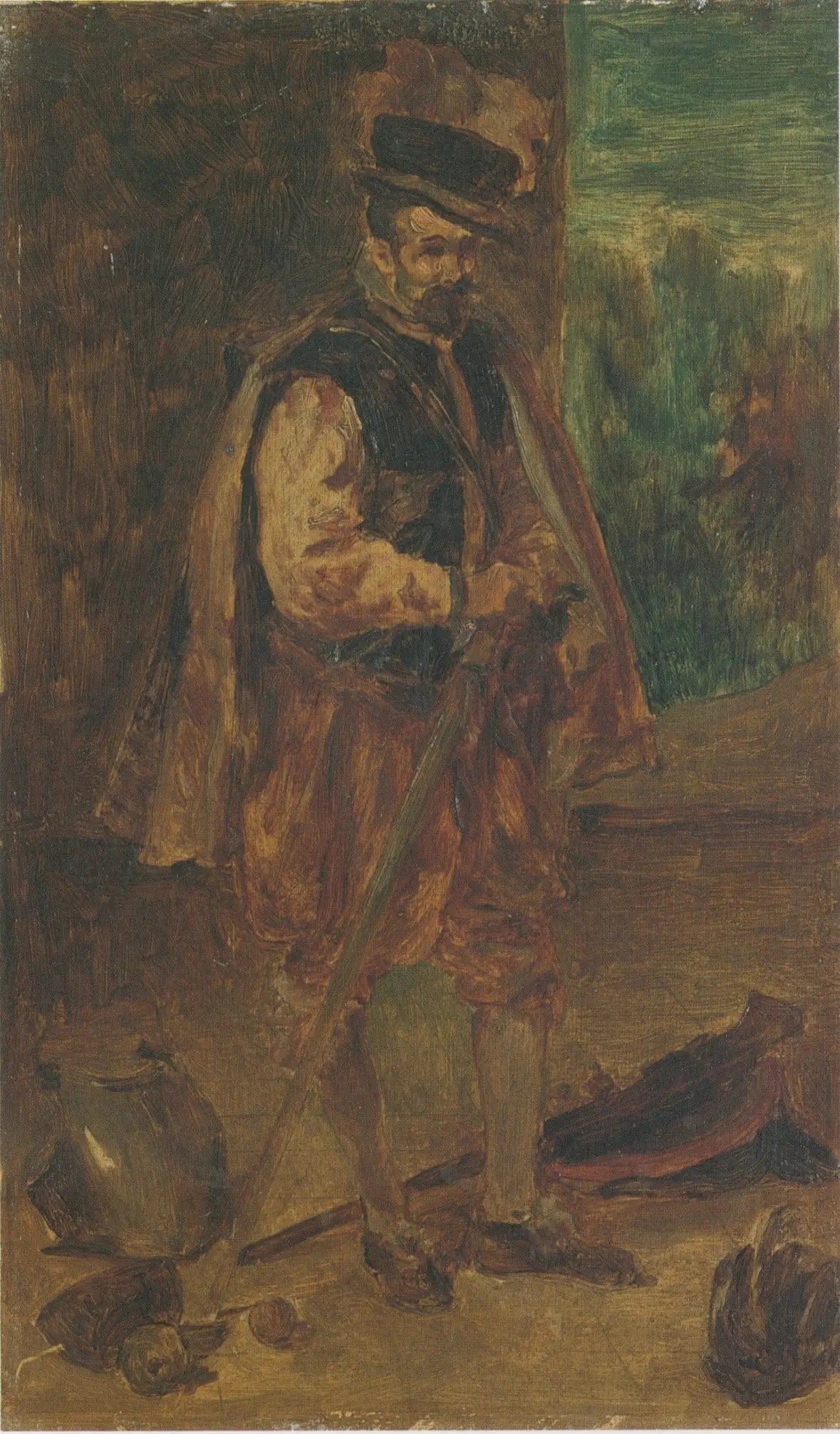 L'homme avec une canne - Édouard Manet image 1 copie de tableau peinte à la main