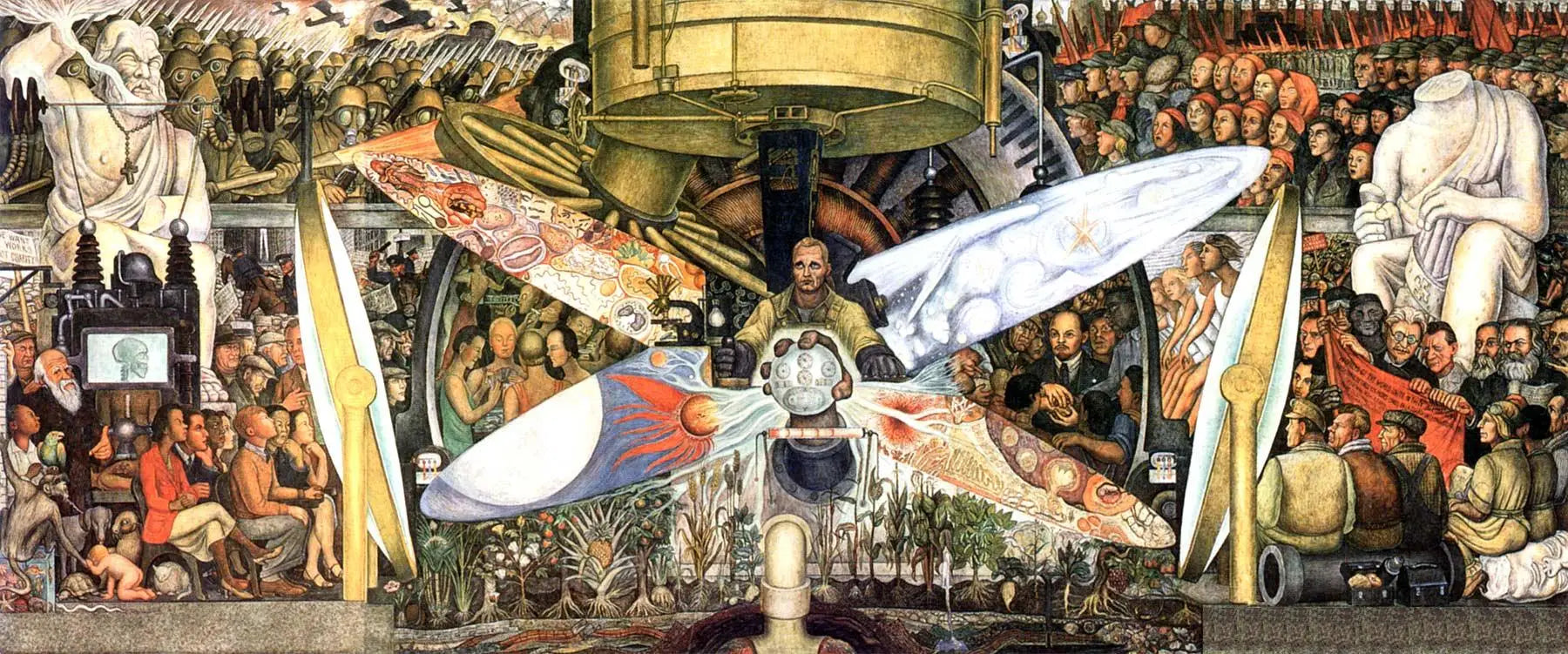 L'homme, contrôleur de l'univers - Diego Rivera image 1 tableau peint à l’huile sur toile