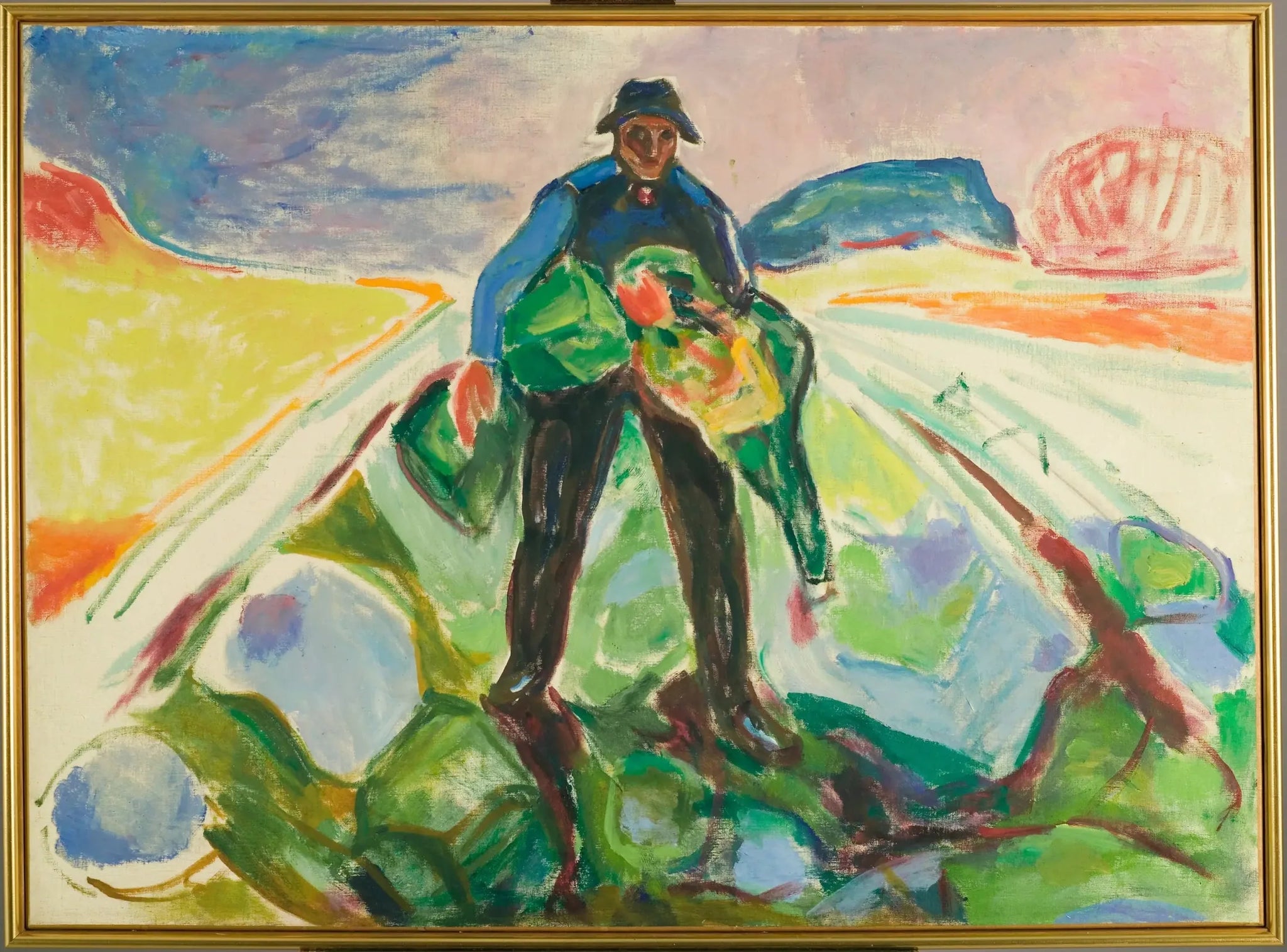 L'Homme dans le champ de choux - Edvard Munch image 1 tableau peint à l’huile sur toile