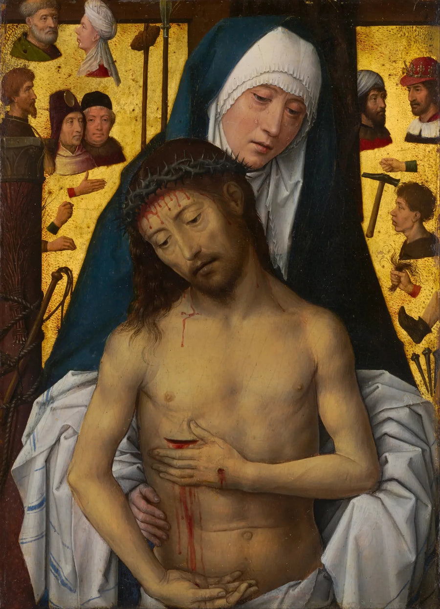 L'Homme des Douleurs dans les bras de la Vierge - Hans Memling