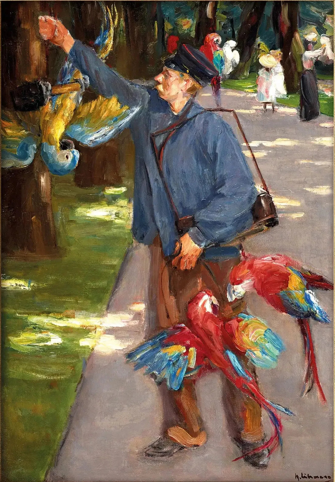 L'homme perroquet - Max Liebermann image 1 reproduction artisanale de tableau