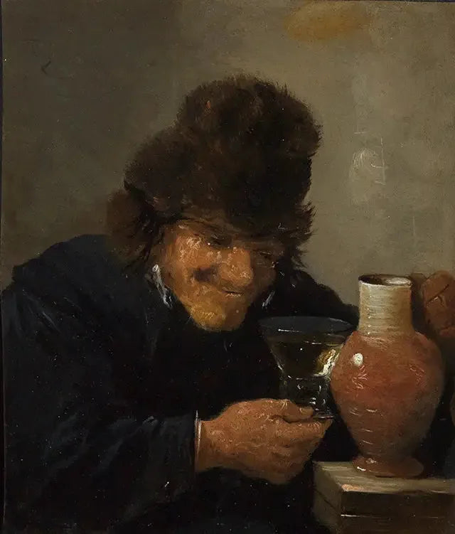 L'homme qui boit - David Teniers le Jeune image 1 reproduction d’œuvre d’art à l’huile