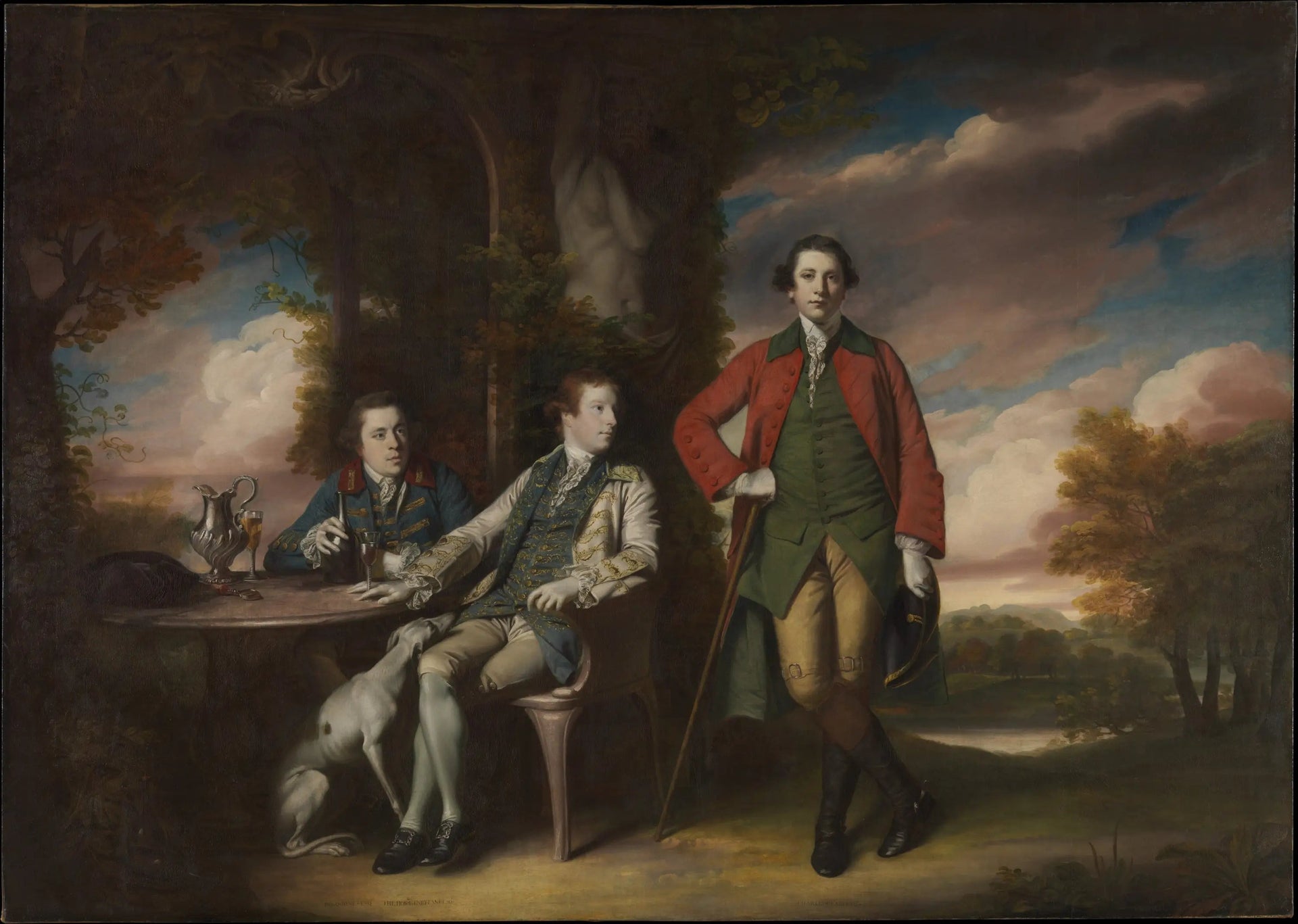 L'honorable Henry Fane (1739–1802) avec Inigo Jones et Charles Blair - Joshua Reynolds image 1 reproduction artisanale de tableau