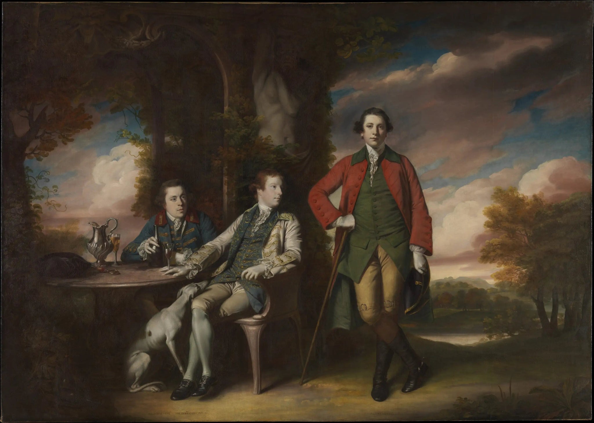 L'honorable Henry Fane (1739–1802) avec Inigo Jones et Charles Blair - Joshua Reynolds image 1 reproduction artisanale de tableau