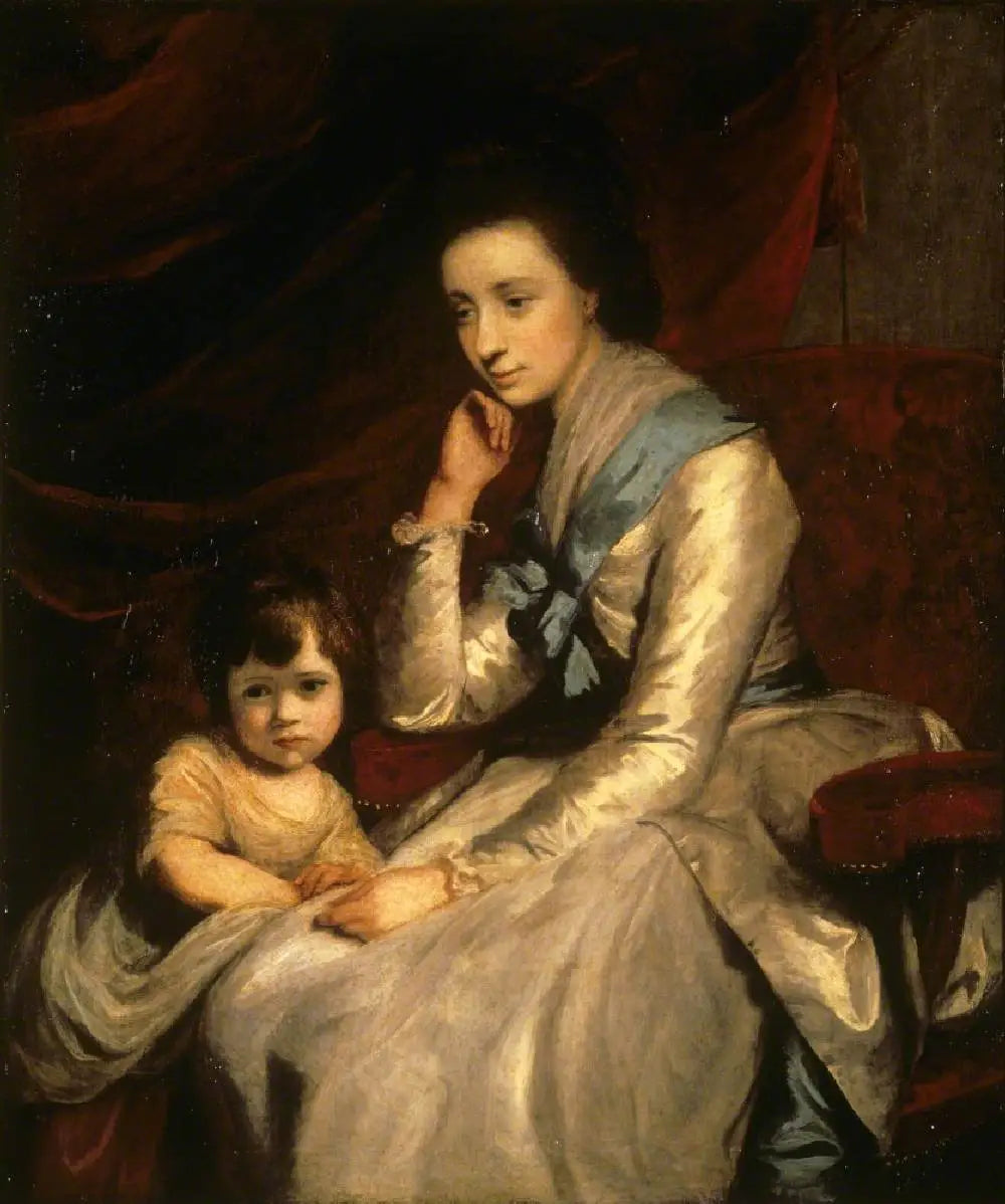 L'honorable Theresa Robinson, Mme Parker (1744-1775) et son fils, John Parker, futur 1er comte de Morley (1772-1840) - Joshua Reynolds image 1 reproduction de peinture à l’huile