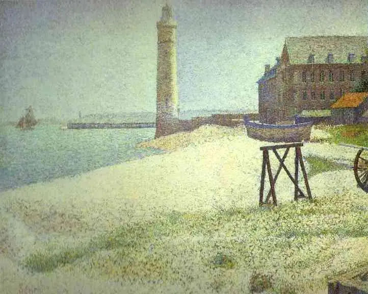 L'Hospice et le phare, Honfleur - Georges Seurat image 1 copie de tableau peinte à la main