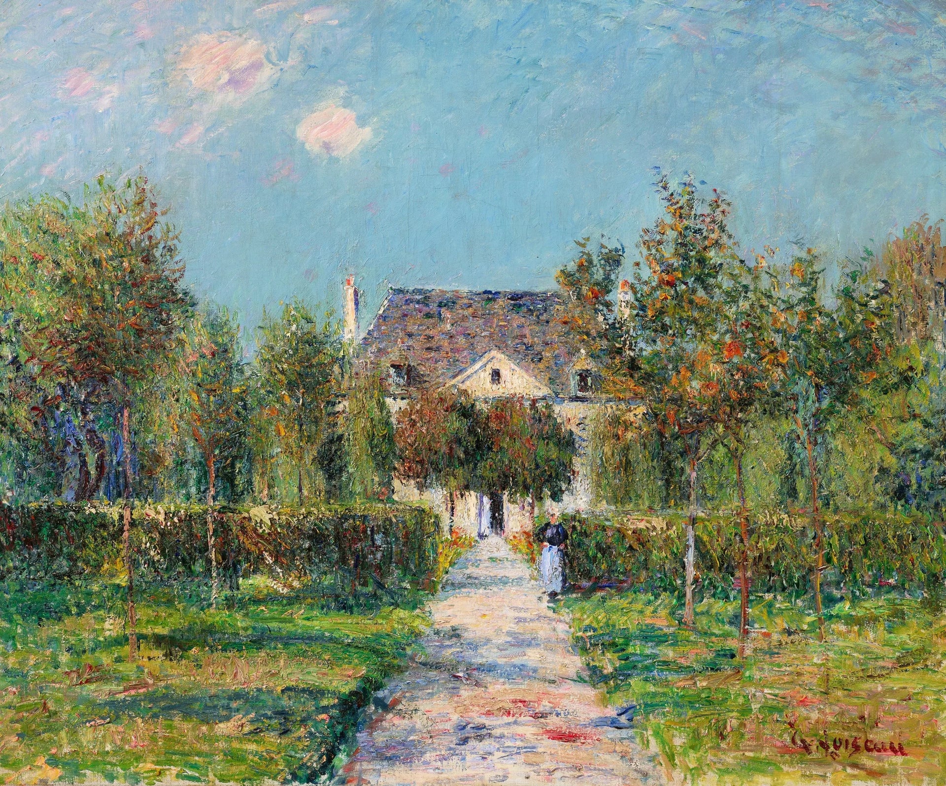 L'hôtel de Mademoiselle Ernestine, Saint-Jouin - Gustave Loiseau image 1 reproduction artisanale de tableau