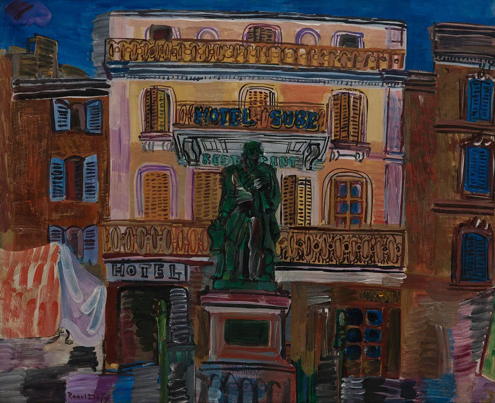 L'Hôtel Sube à Saint-Tropez - Raoul Dufy image 1 reproduction de peinture à l’huile