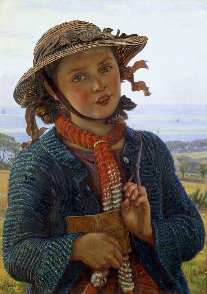 L'hymne de l'écolière - William Holman Hunt image 1 copie peinte à la main à l’huile