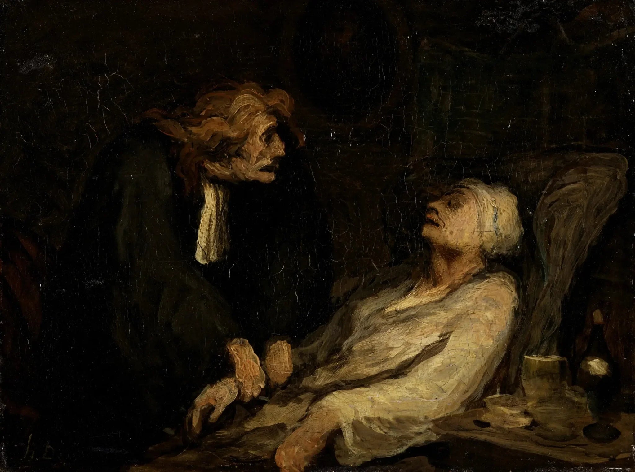 L'hypocondriaque (Le Malade imaginaire) - Honoré Daumier image 1 reproduction de peinture à l’huile