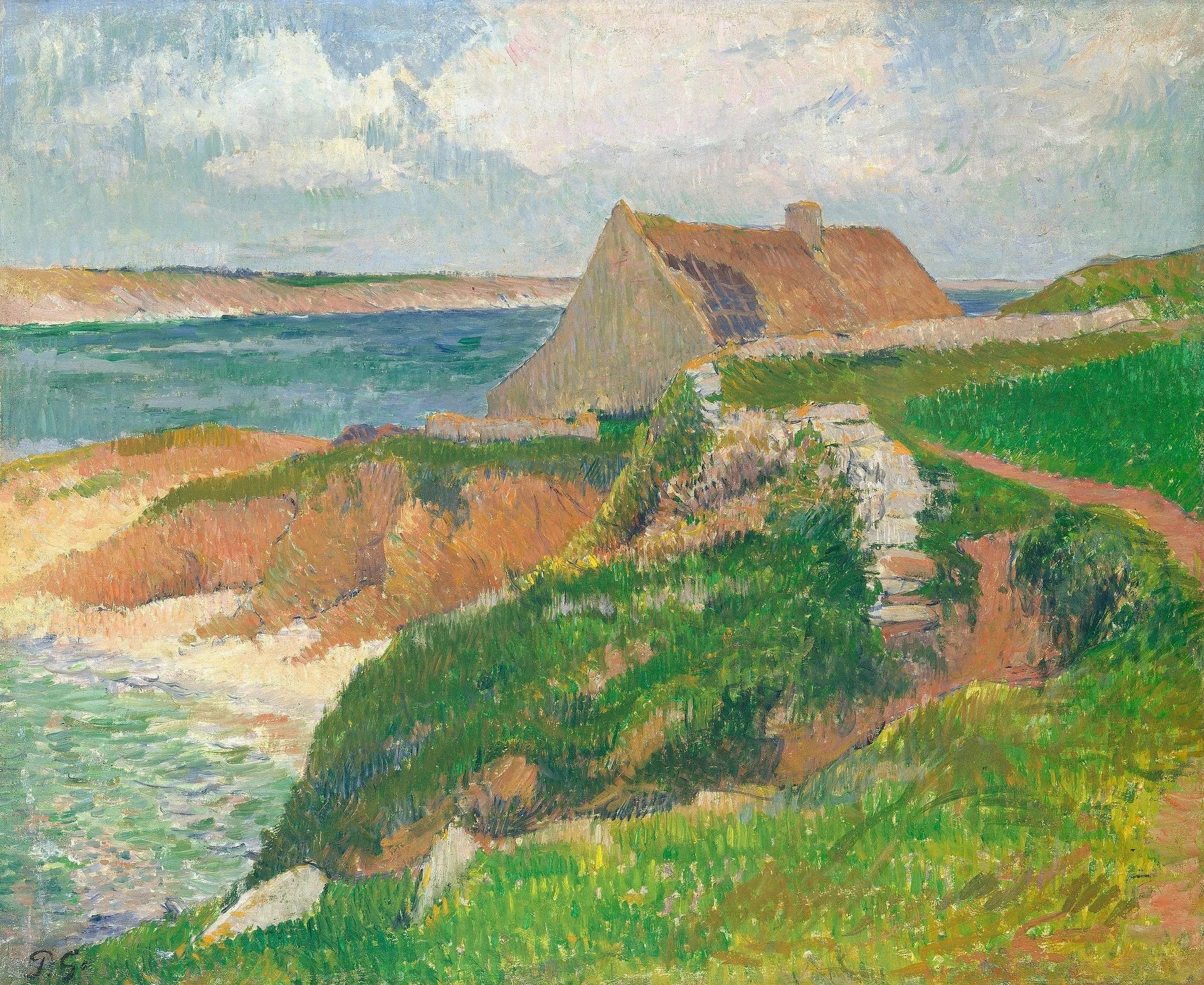 L'île de Raguenez, en Bretagne - Henry Moret image 1 tableau peint à l’huile sur toile