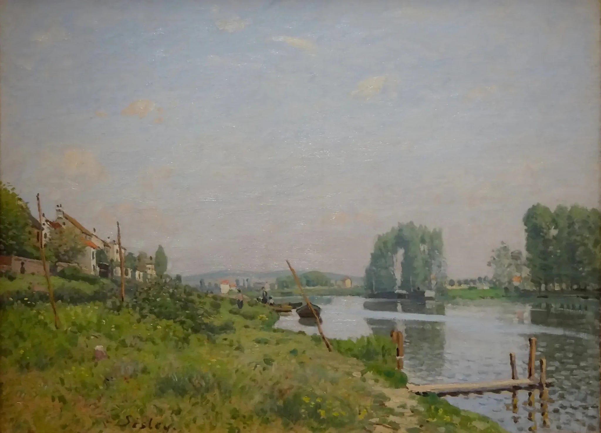 L'Île Saint-Denis - Alfred Sisley image 1 copie de tableau peinte à la main