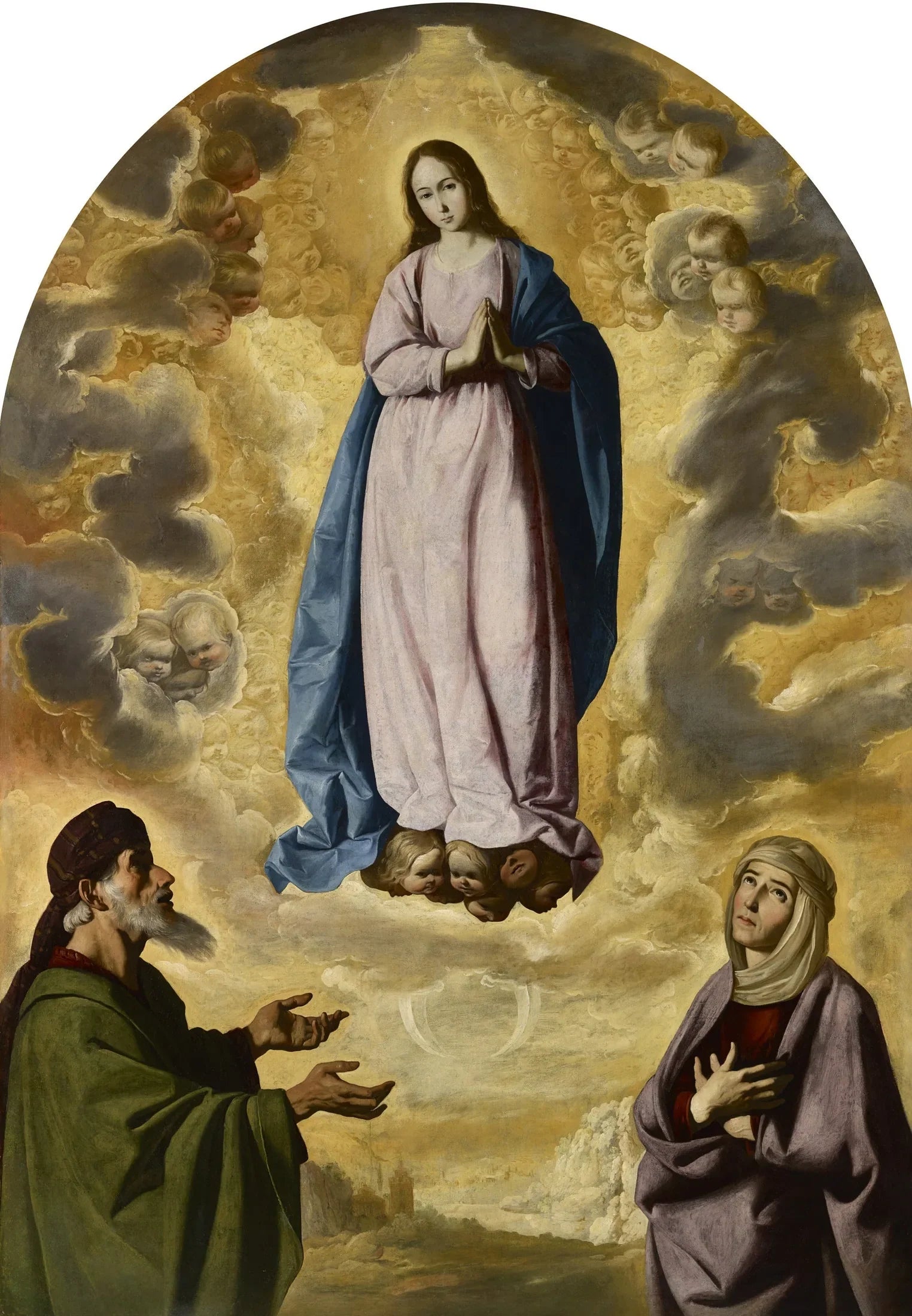 L'Immaculée Conception avec saint Joachim et sainte Anne - Francisco de Zurbarán image 1 reproduction réalisée par Alpha Reproduction