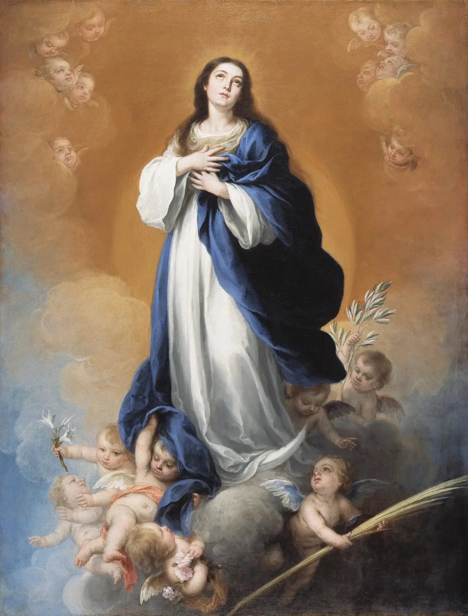L'Immaculée Conception - Bartolomé Esteban Murillo image 1 reproduction artisanale de tableau