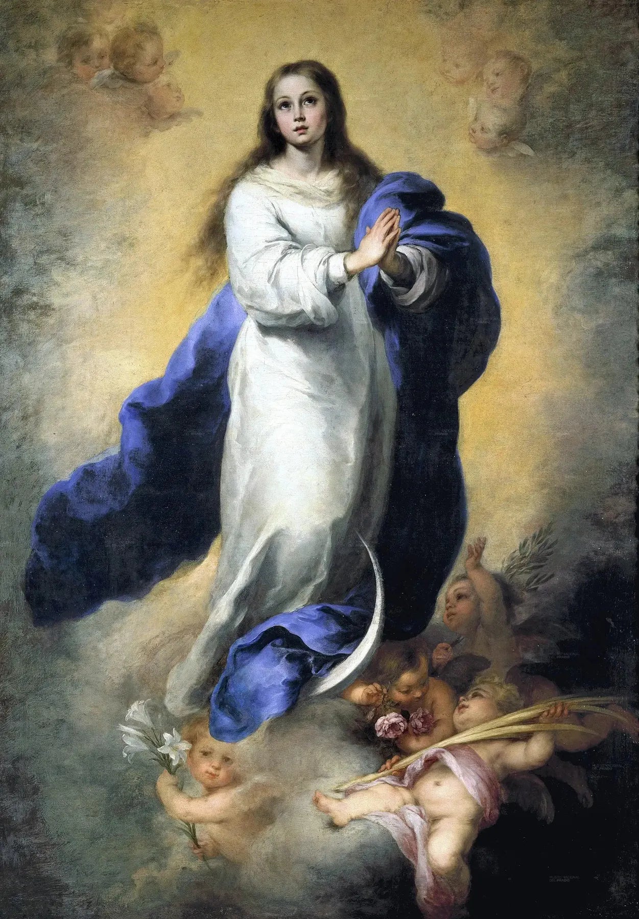 L'Immaculée de l'Escorial - Bartolomé Esteban Murillo image 1 reproduction de peinture à l’huile