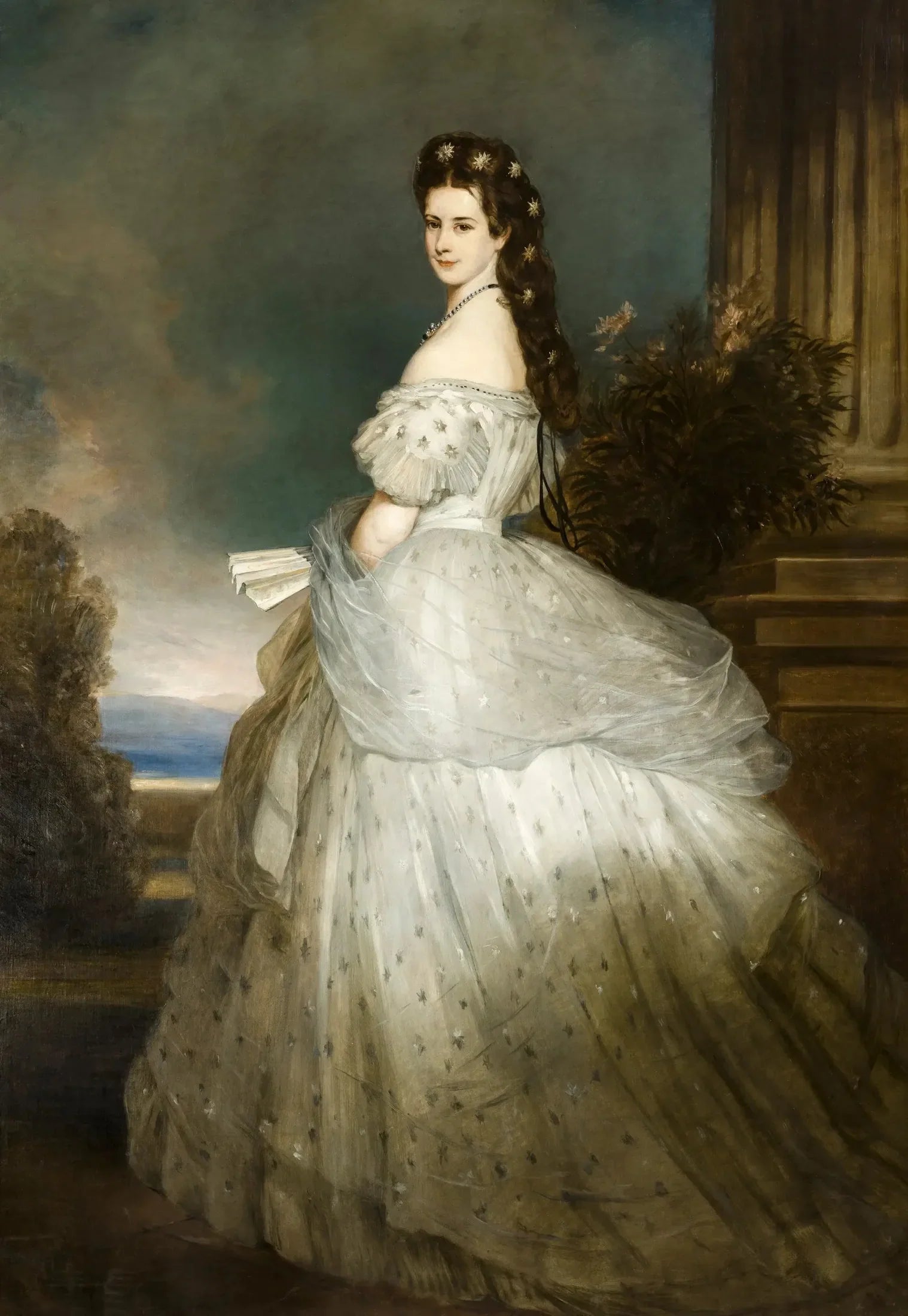 l'impératrice Élisabeth - Franz Xaver Winterhalter image 1 reproduction de peinture à l’huile