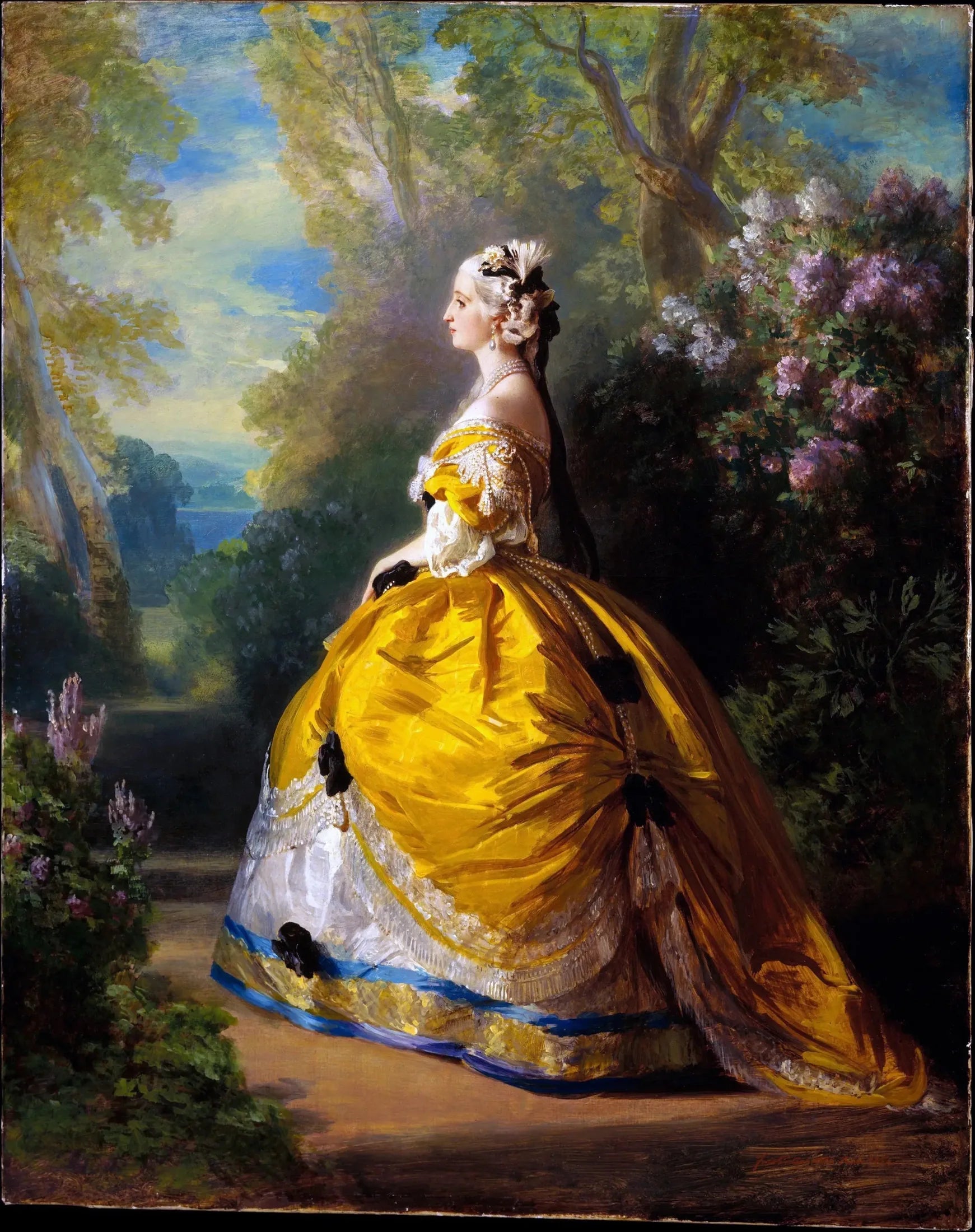L'impératrice Eugénie à la Marie-Antoinette - Franz Xaver Winterhalter image 1 reproduction réalisée par Alpha Reproduction