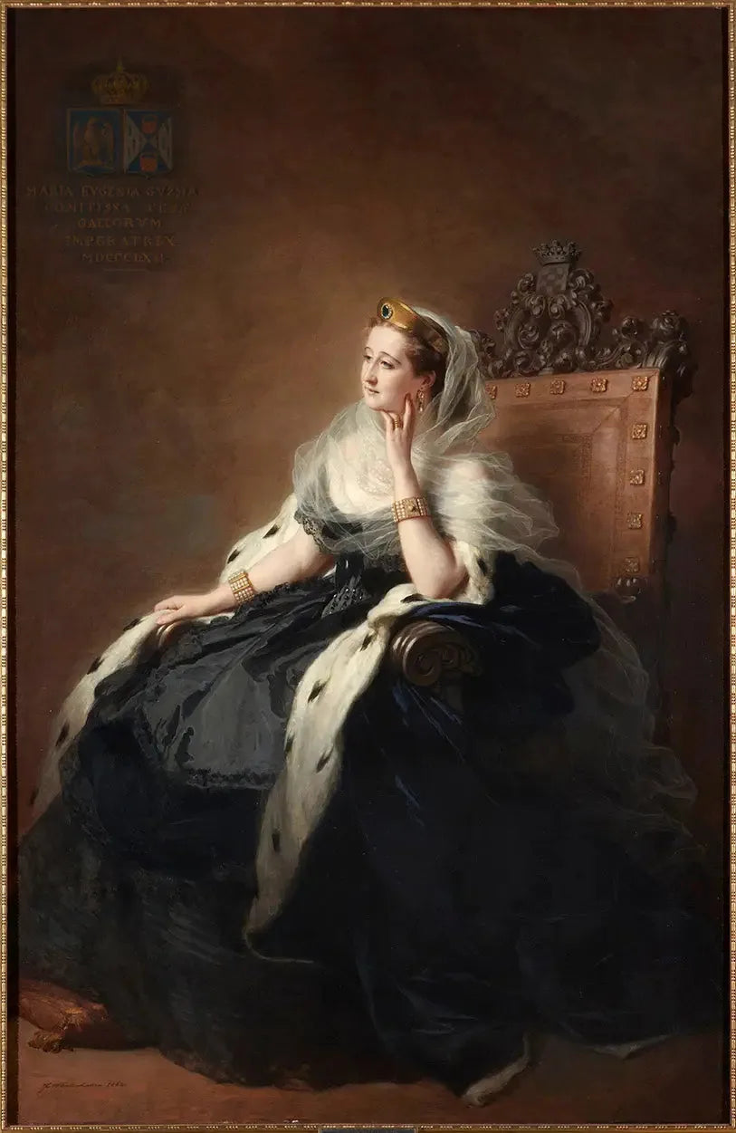 L'impératrice Eugénie en robe de cour - Franz Xaver Winterhalter image 1 reproduction de peinture à l’huile