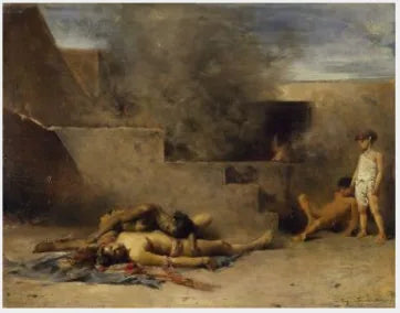 L'Incendie - Eugène Fromentin image 1 reproduction de peinture à l’huile