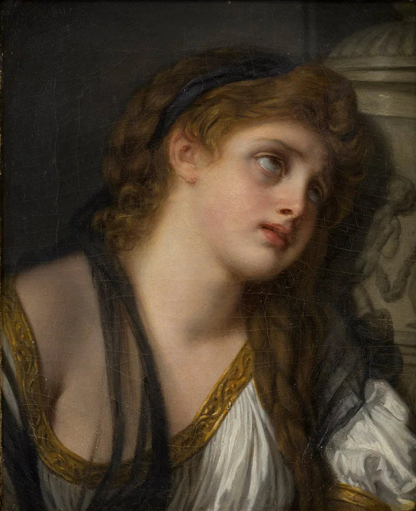 L'Inconsolable - Jean-Baptiste Greuze image 1 reproduction artisanale de tableau