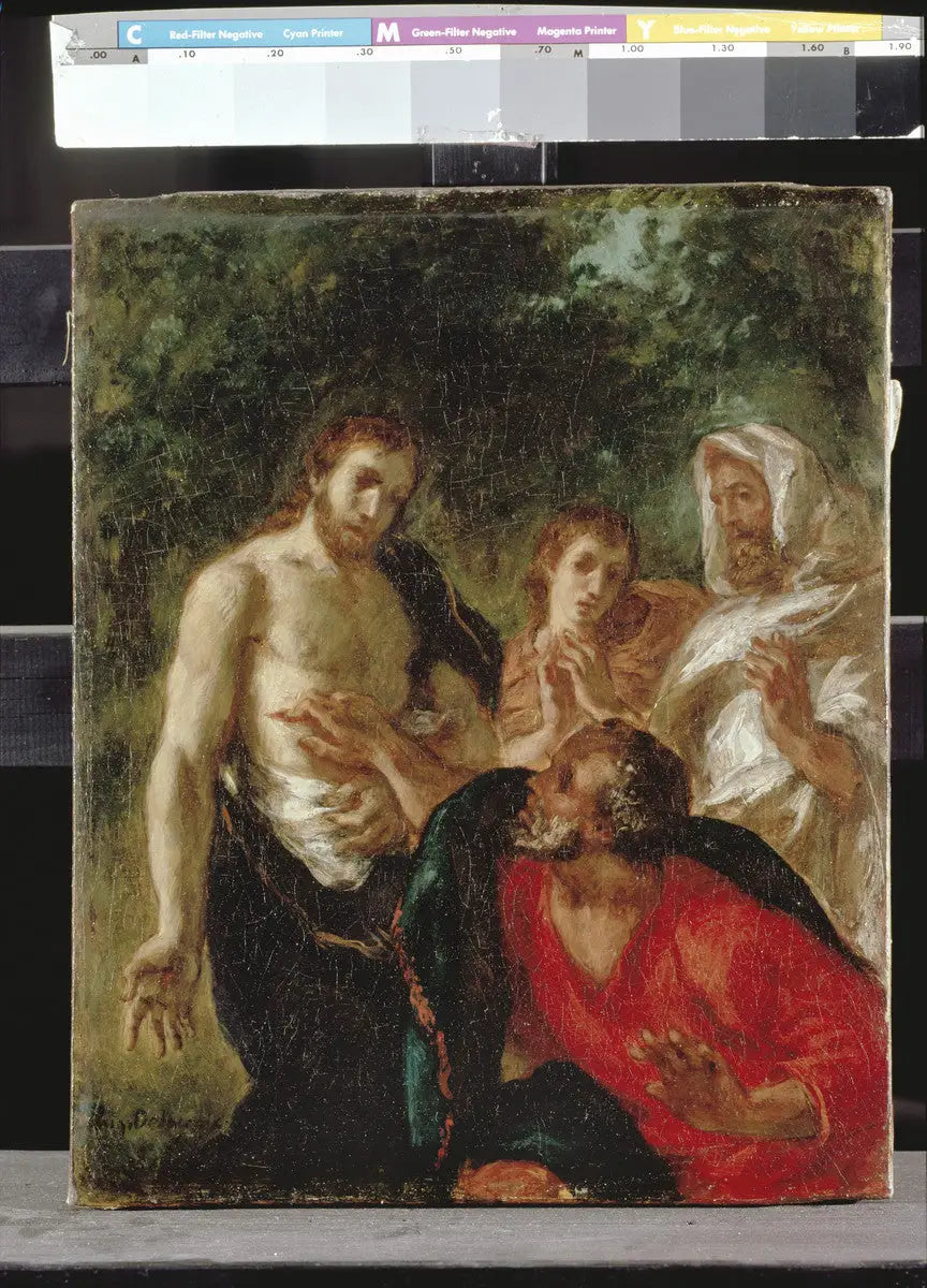 L'incrédulité de saint Thomas - Eugène Delacroix image 1 tableau peint à l’huile sur toile