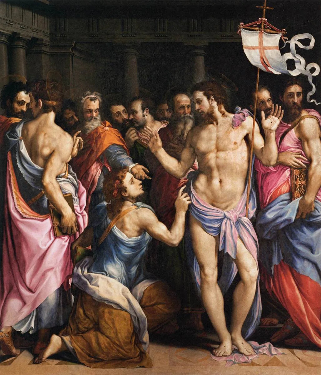 L'Incrédulité de saint Thomas - Francesco Salviati image 1 reproduction d’œuvre d’art à l’huile
