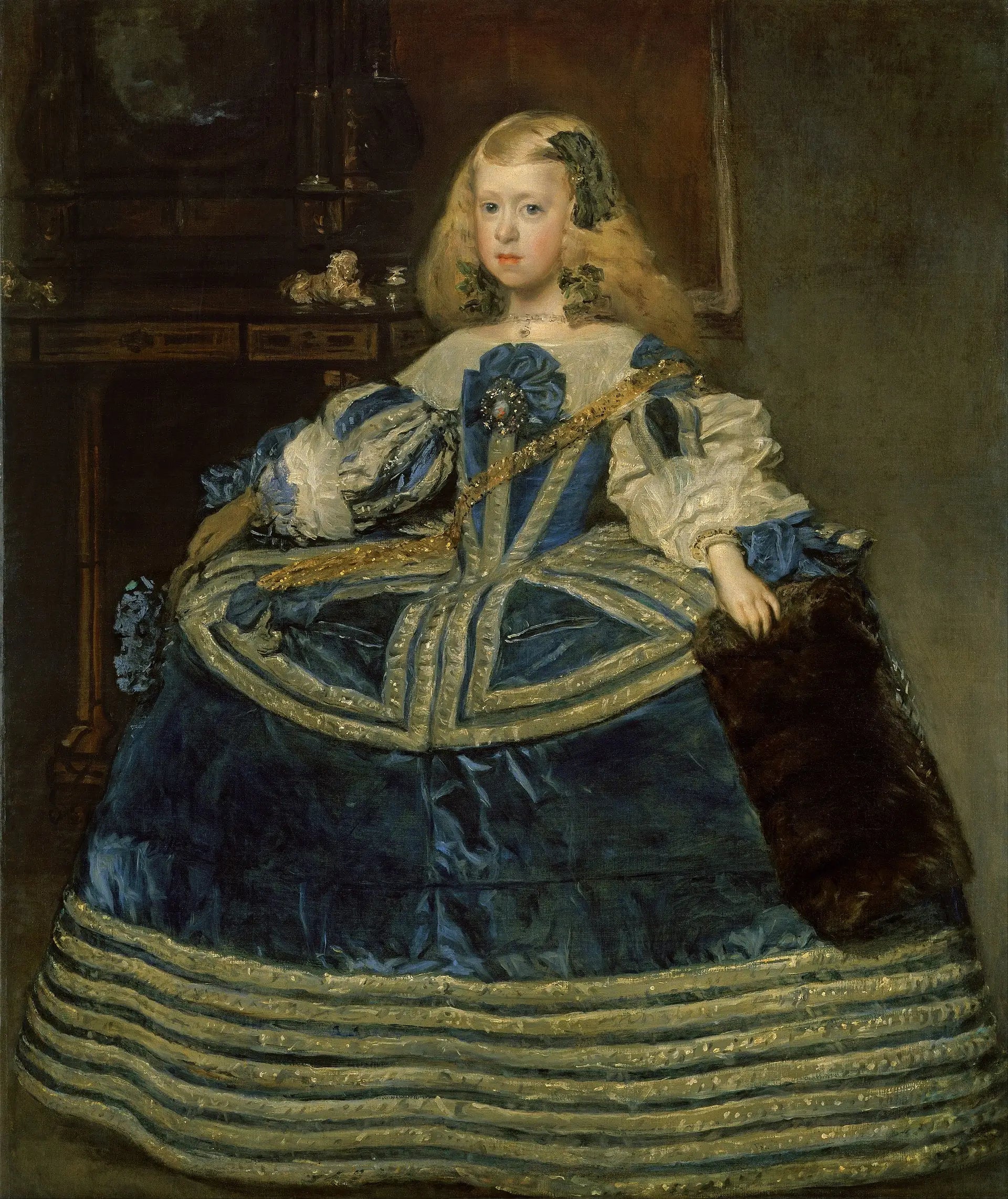 L'Infante Marguerite en bleu - Diego Velázquez image 1 copie peinte à la main à l’huile