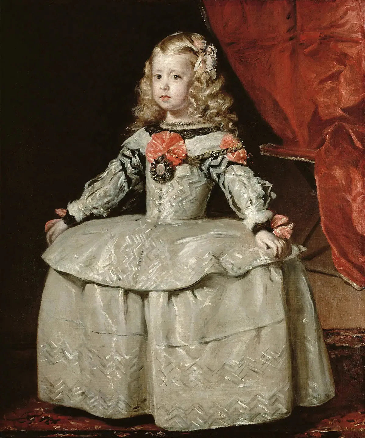 L'Infante Marguerite en robe blanche - Diego Velázquez image 1 reproduction de peinture à l’huile