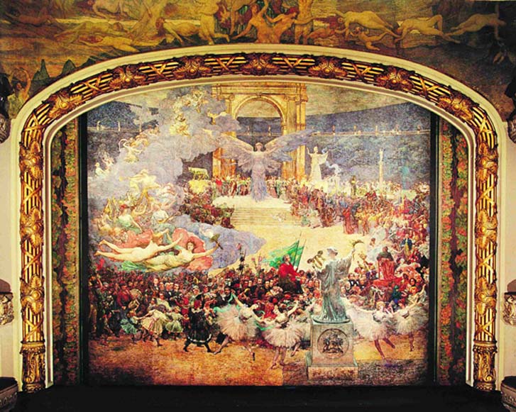 L'influence des arts sur la civilisation - Pano de boca do Theatro Municipal do Rio de Janeiro - Eliseu Visconti image 1 reproduction d’œuvre d’art à l’huile